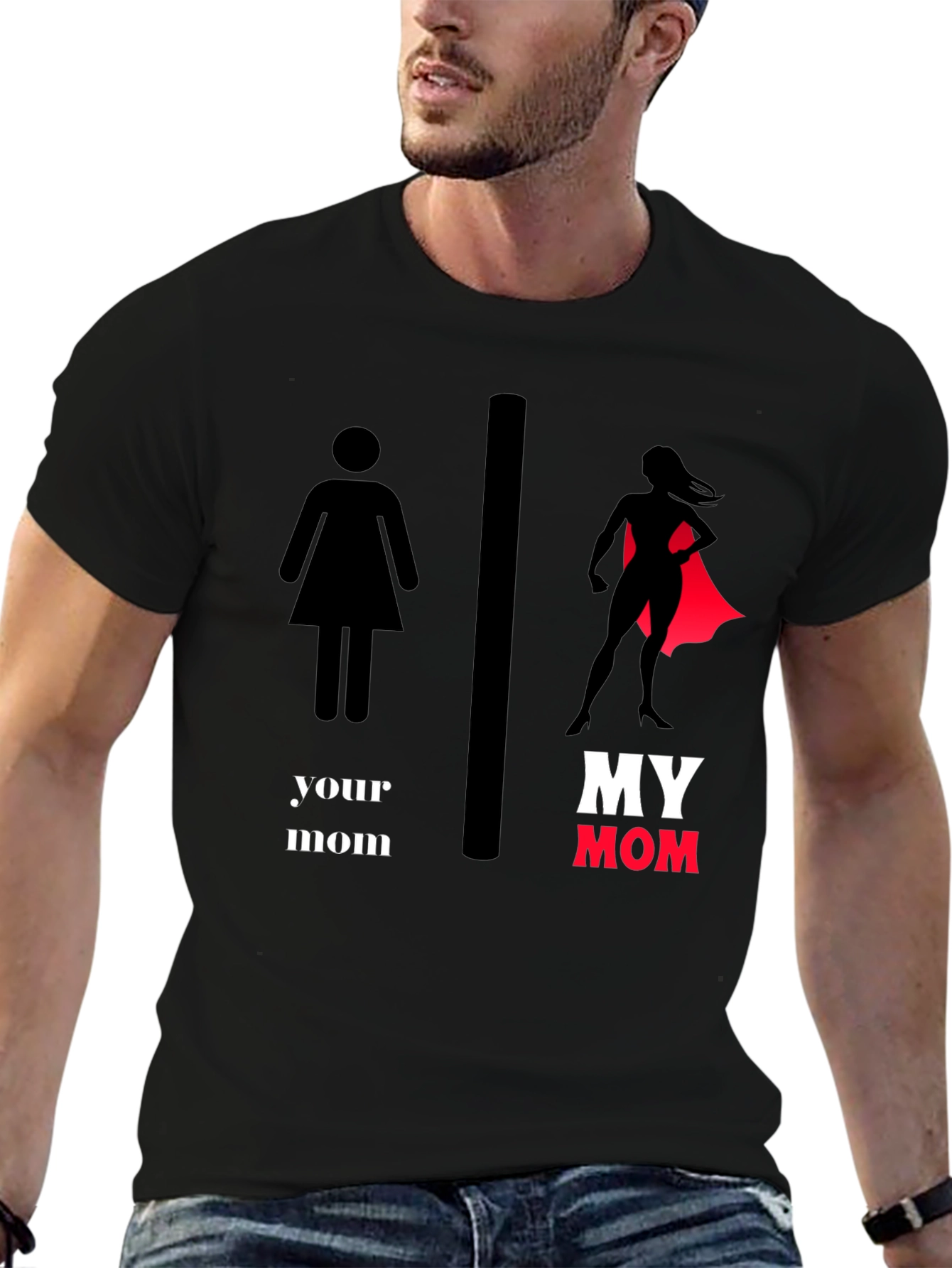 My Mom SuperHero T-Shirt - Novelty Graphic Tee