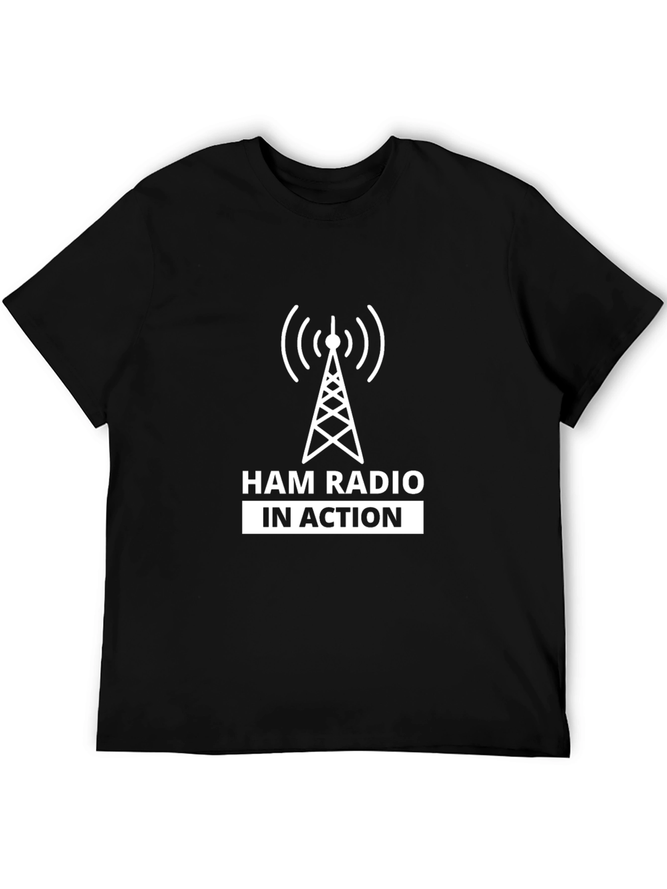 Ham Radio in Action Black T-Shirt