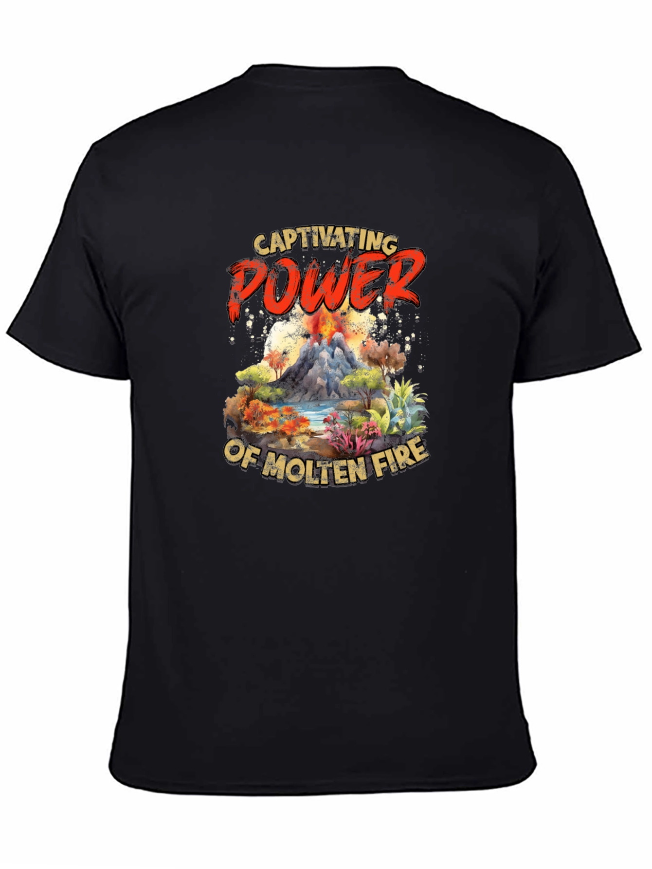 Captivating Power Molten Fire Graphic Tee