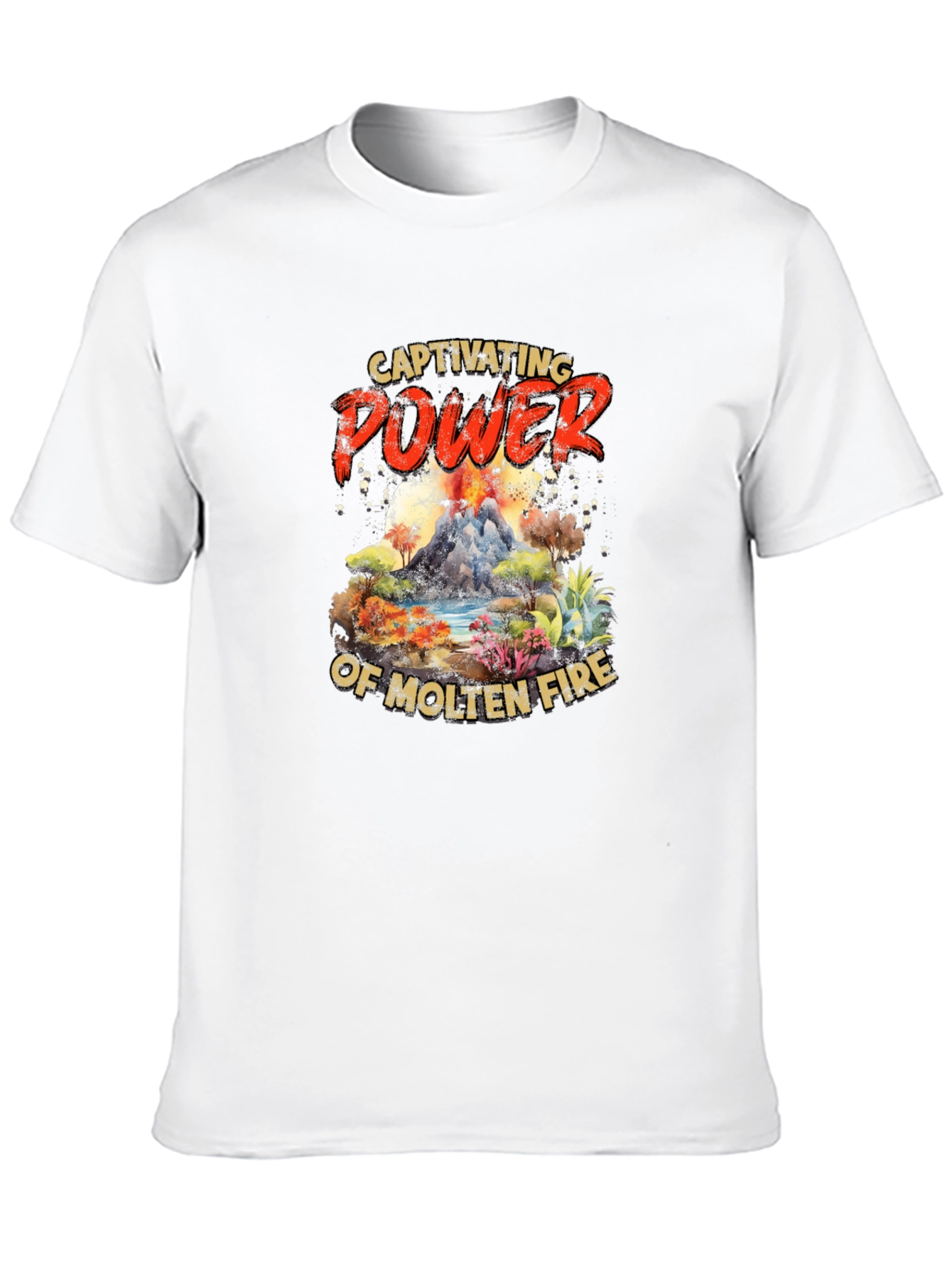 Captivating Power Molten Fire Graphic Tee