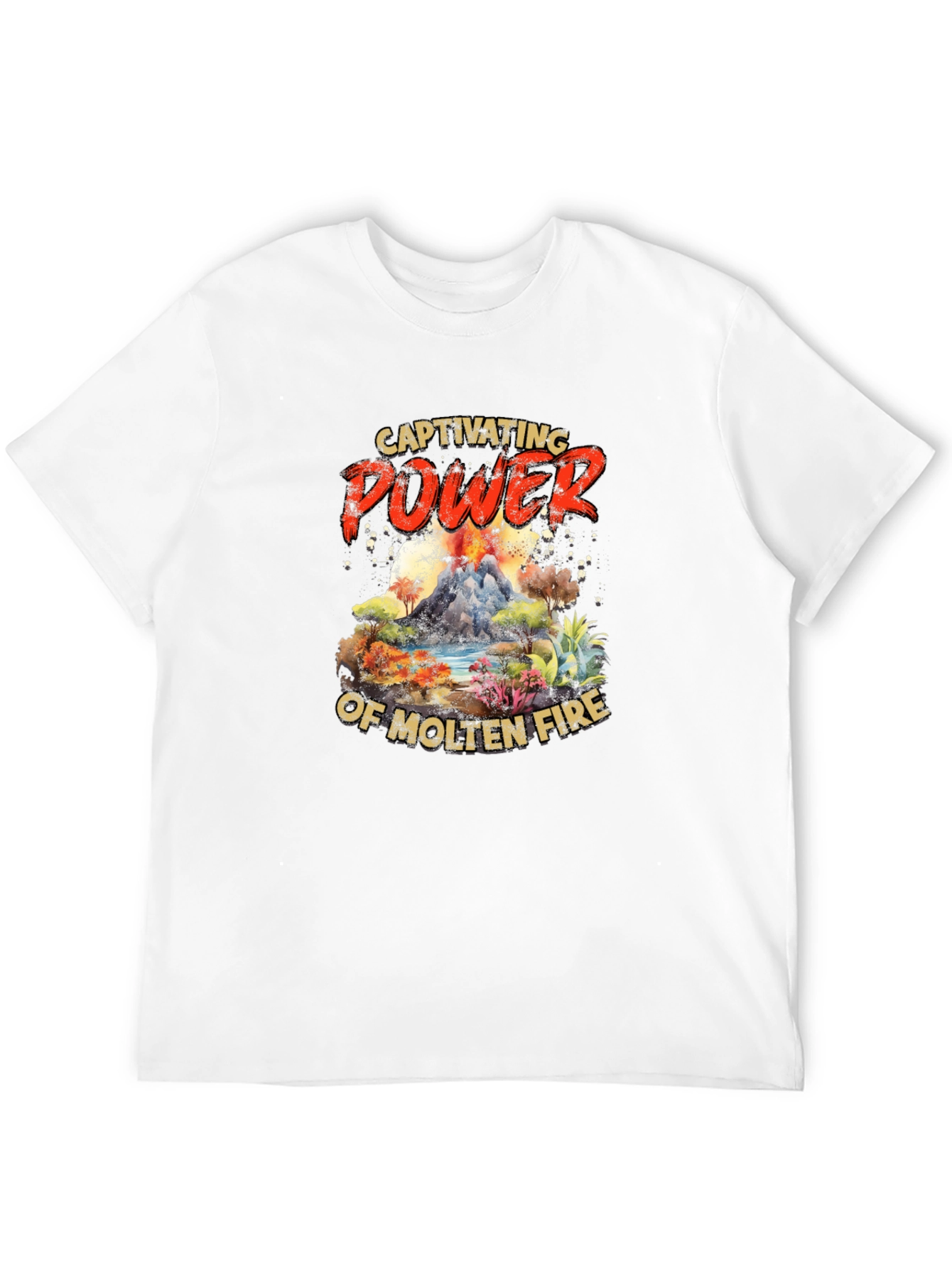 Captivating Power Molten Fire Graphic Tee