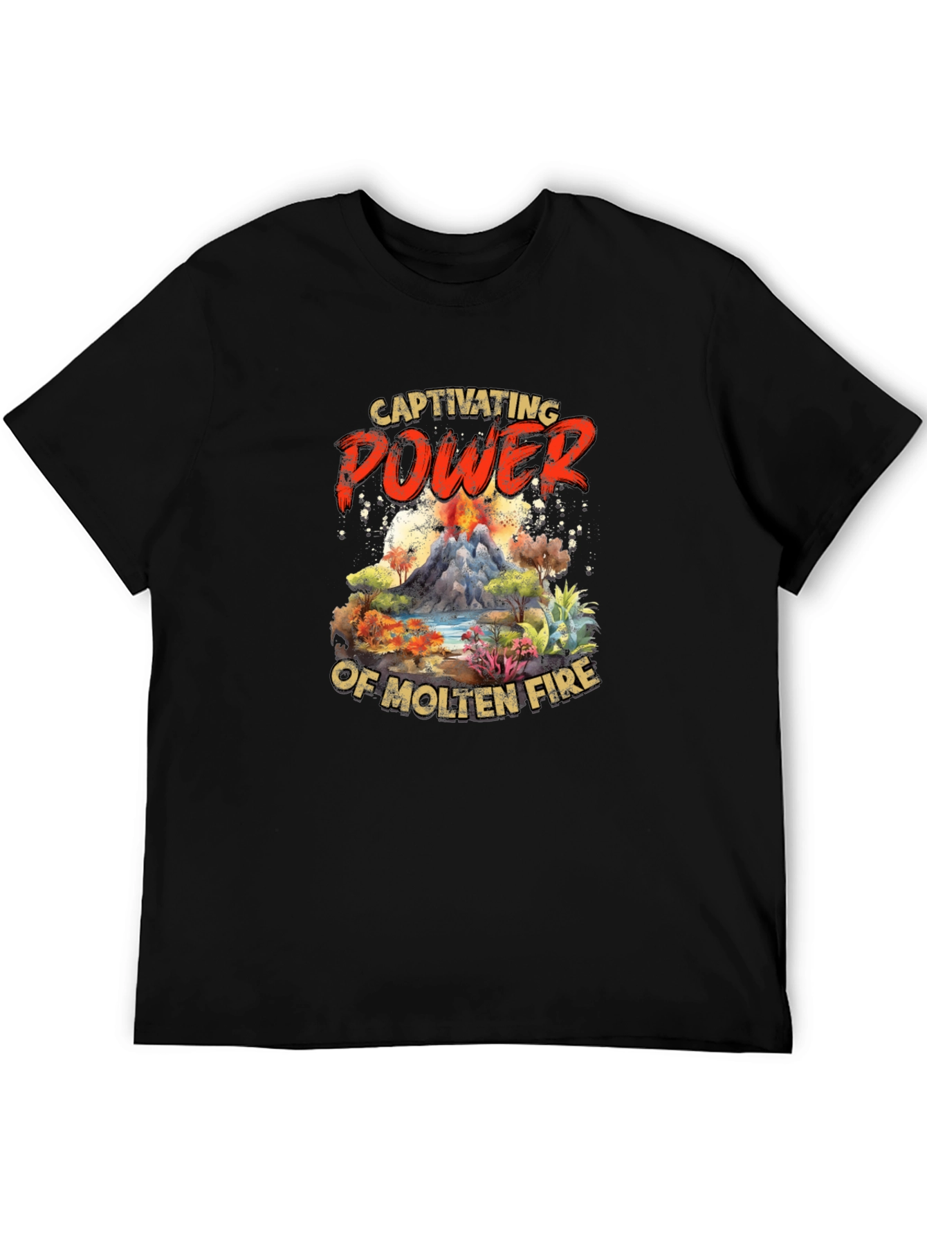 Captivating Power Molten Fire Graphic Tee