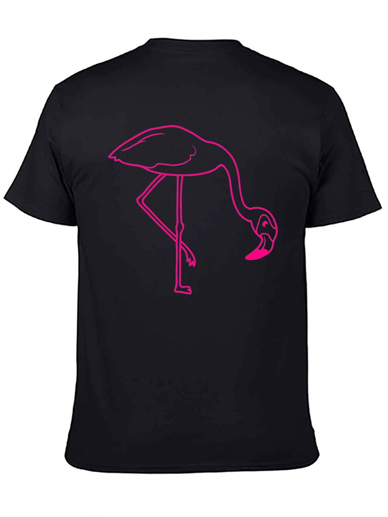 Flamingo Graphic Tee - Casual Black T-Shirt