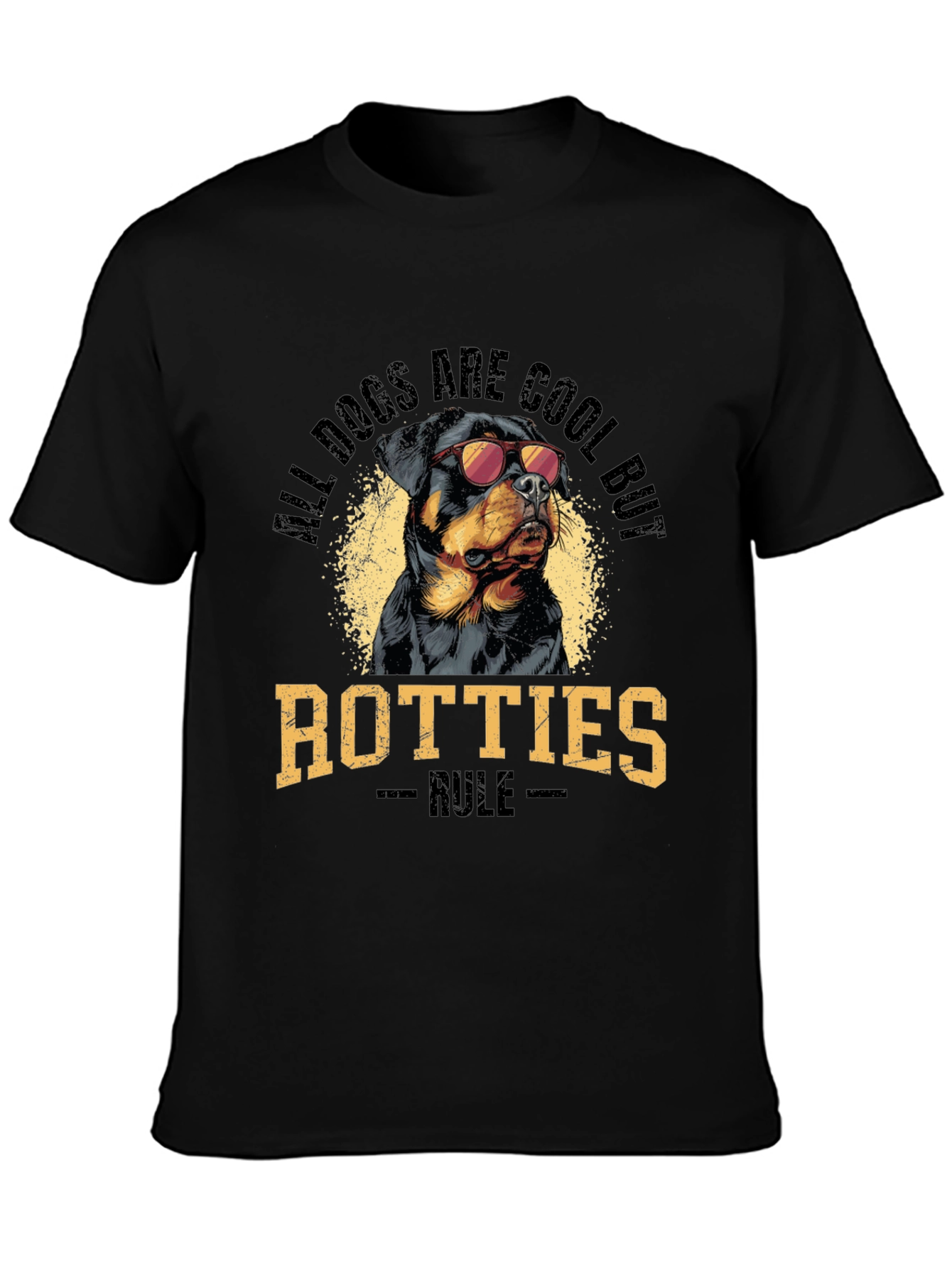 Cool Rotties Rule Black T-Shirt