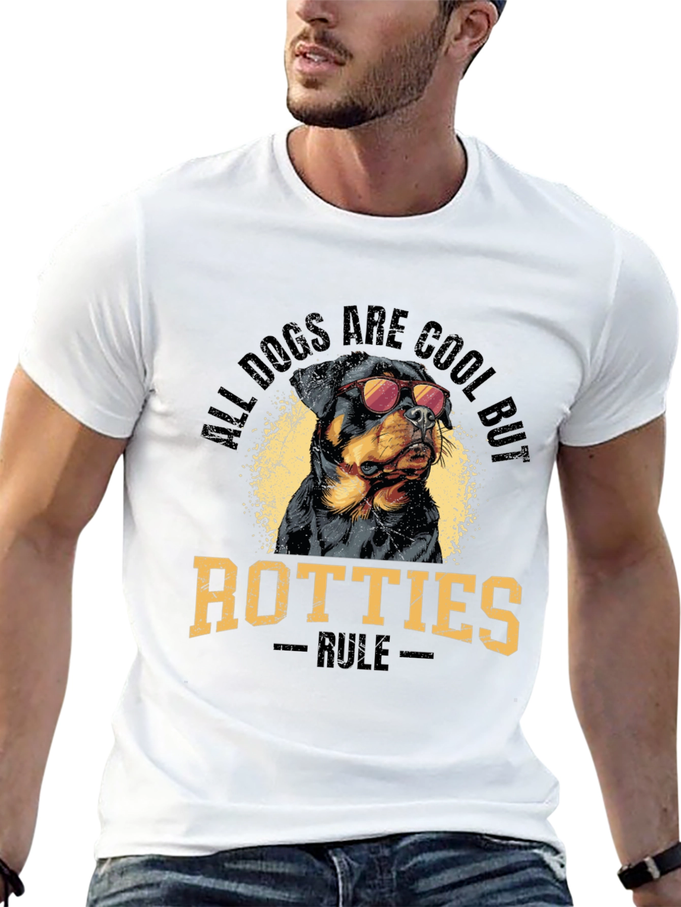 Cool Rotties Rule Black T-Shirt