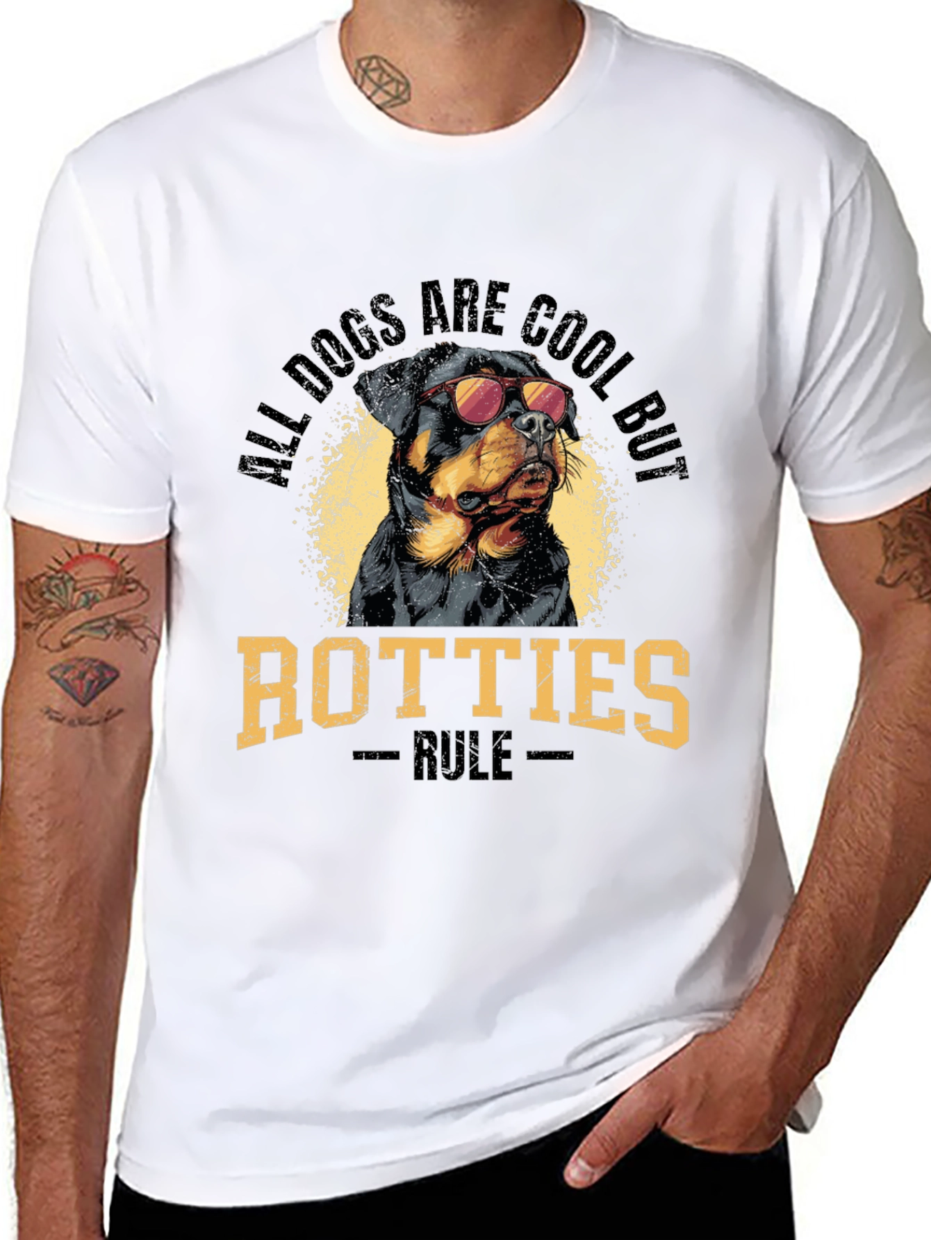 Cool Rotties Rule Black T-Shirt
