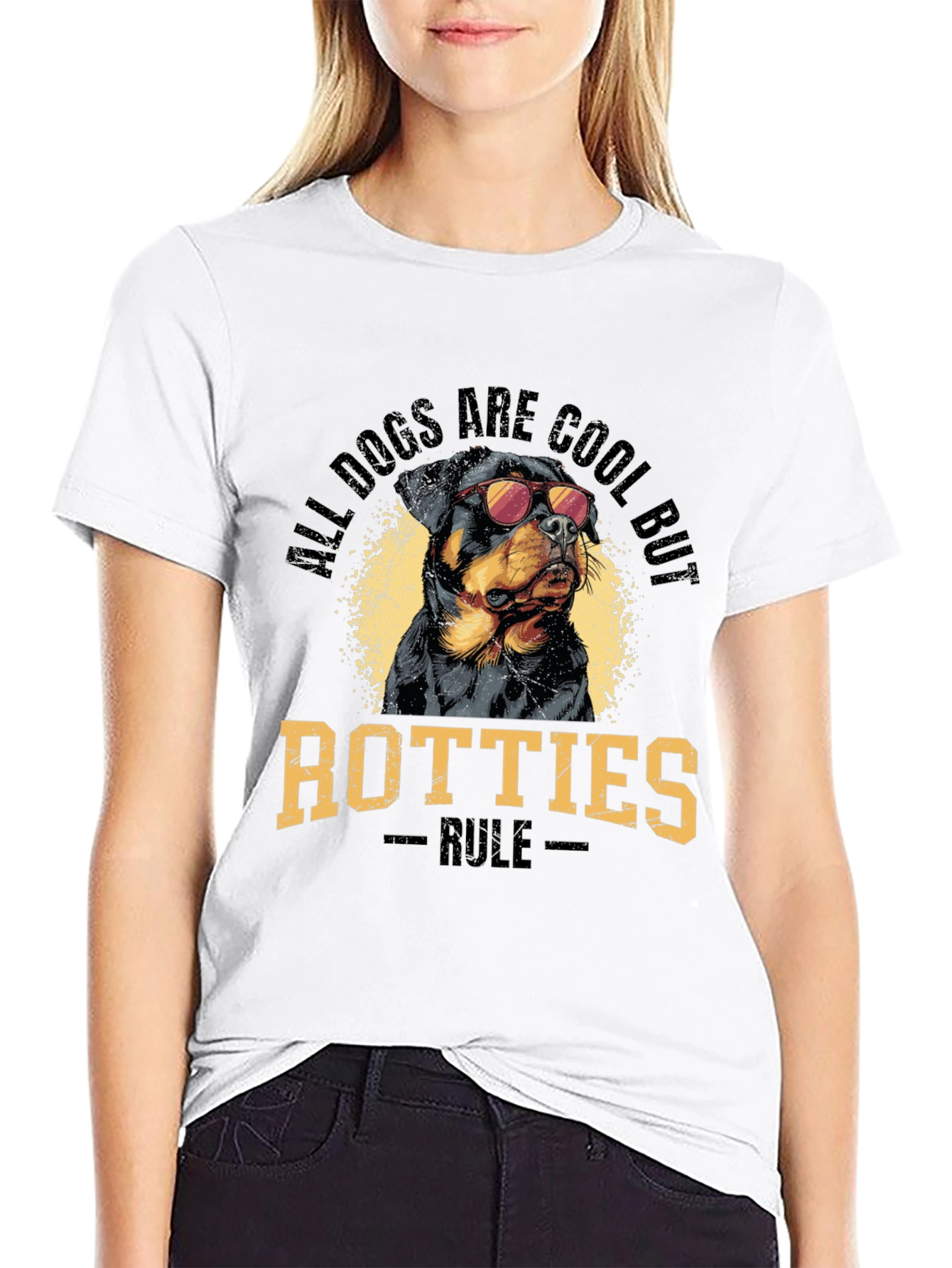 Cool Rotties Rule Black T-Shirt