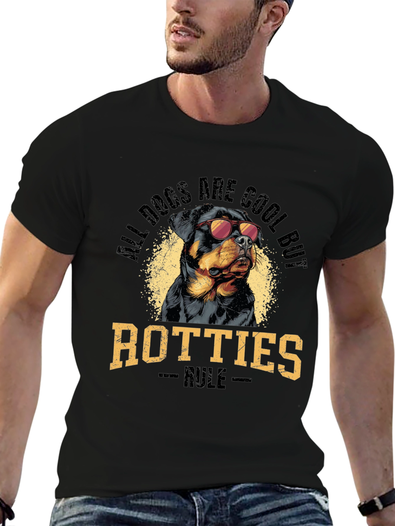 Cool Rotties Rule Black T-Shirt