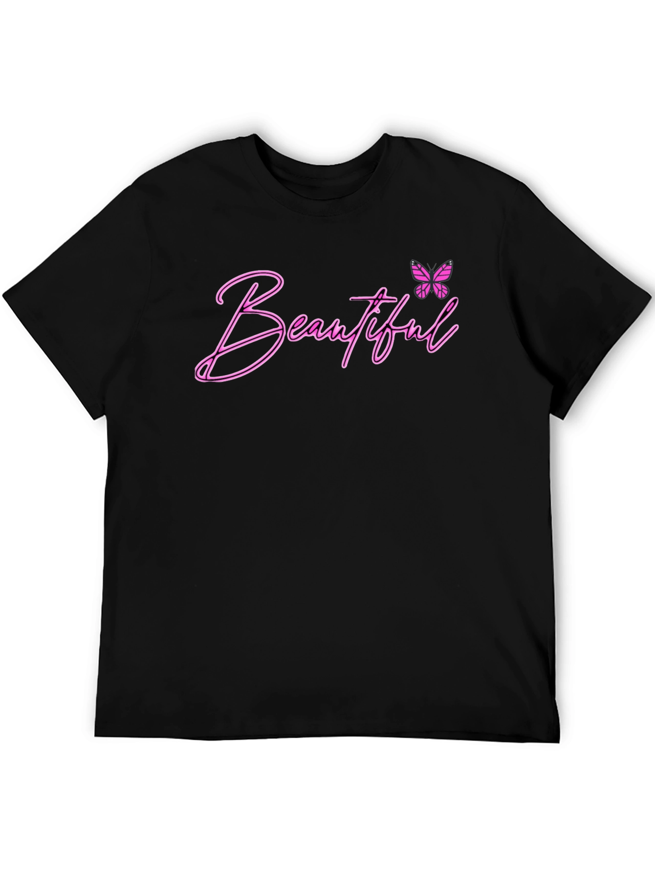 Beautiful Butterfly Graphic Tee - Black