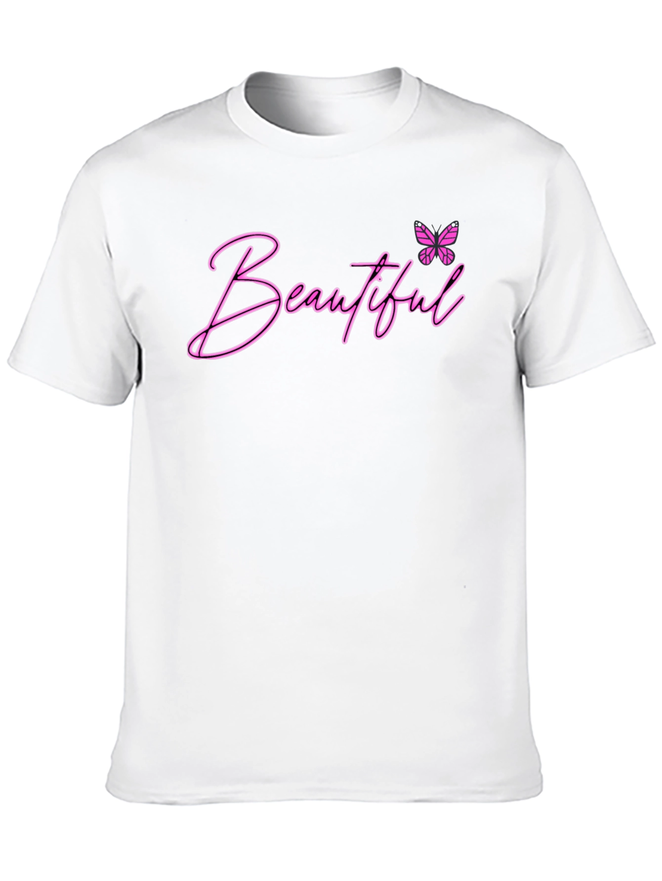 Beautiful Butterfly Graphic Tee - Black