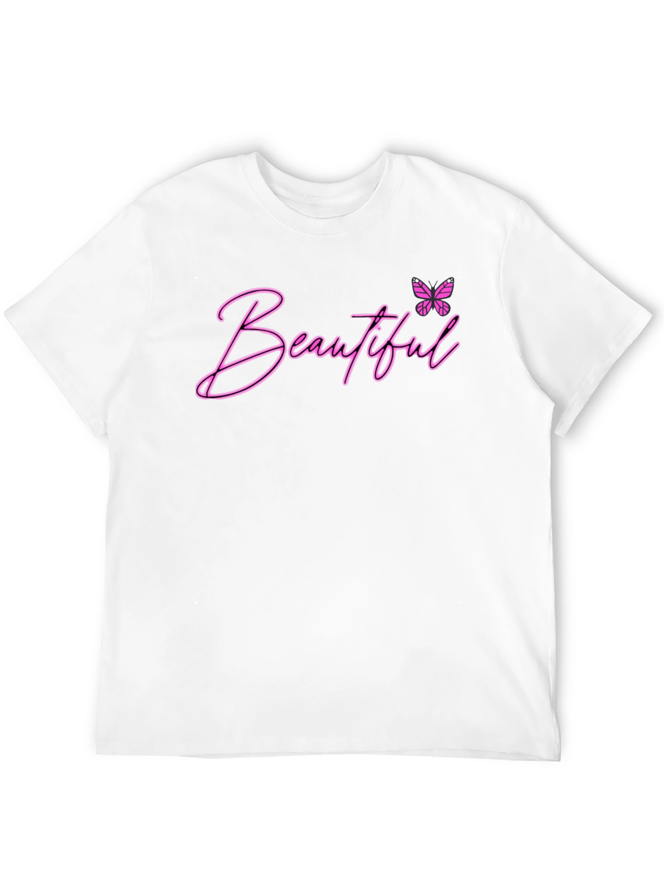 Beautiful Butterfly Graphic Tee - Black