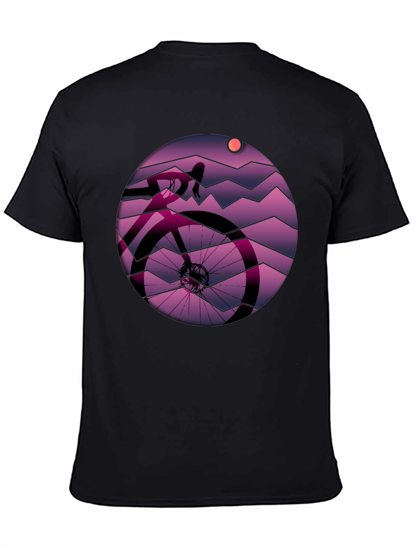 Cycling Sunset Graphic T-Shirt