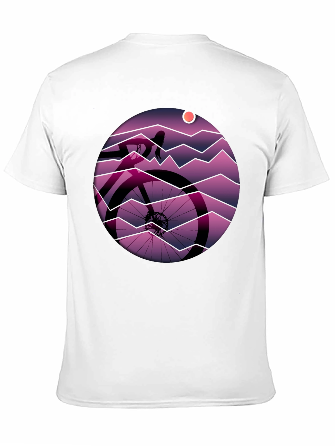 Cycling Sunset Graphic T-Shirt