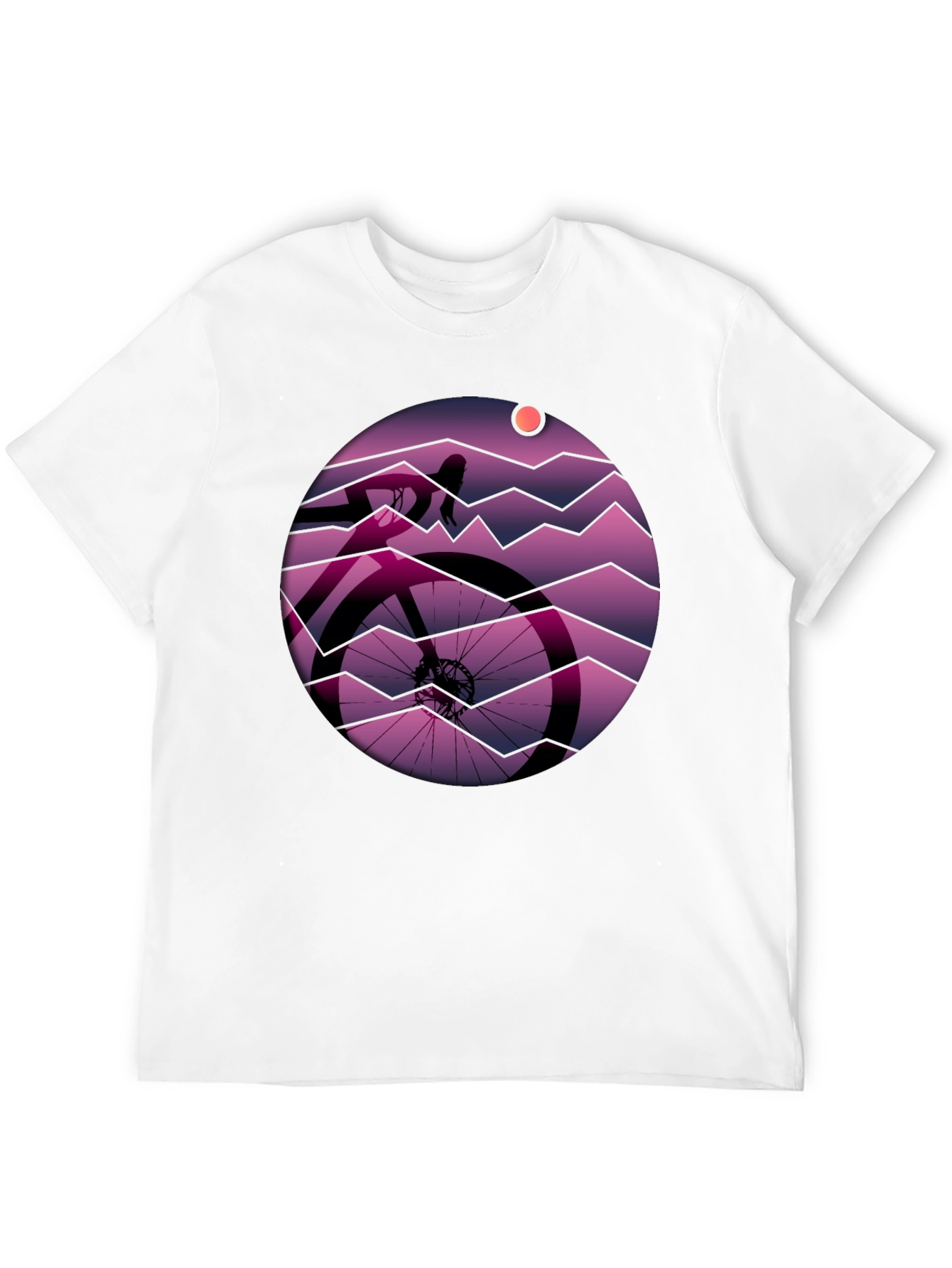 Cycling Sunset Graphic T-Shirt