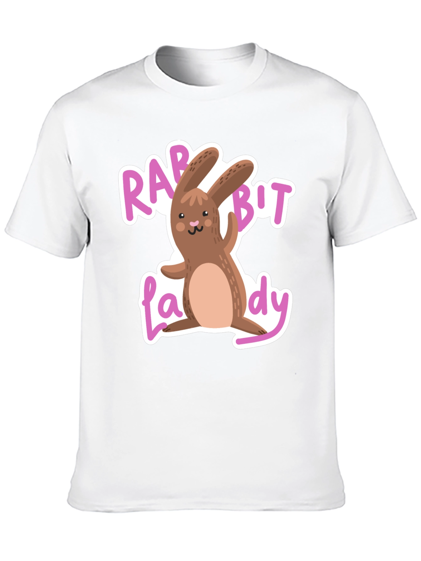 Rabbit Lady Graphic Tee - Cute Easter T-Shirt