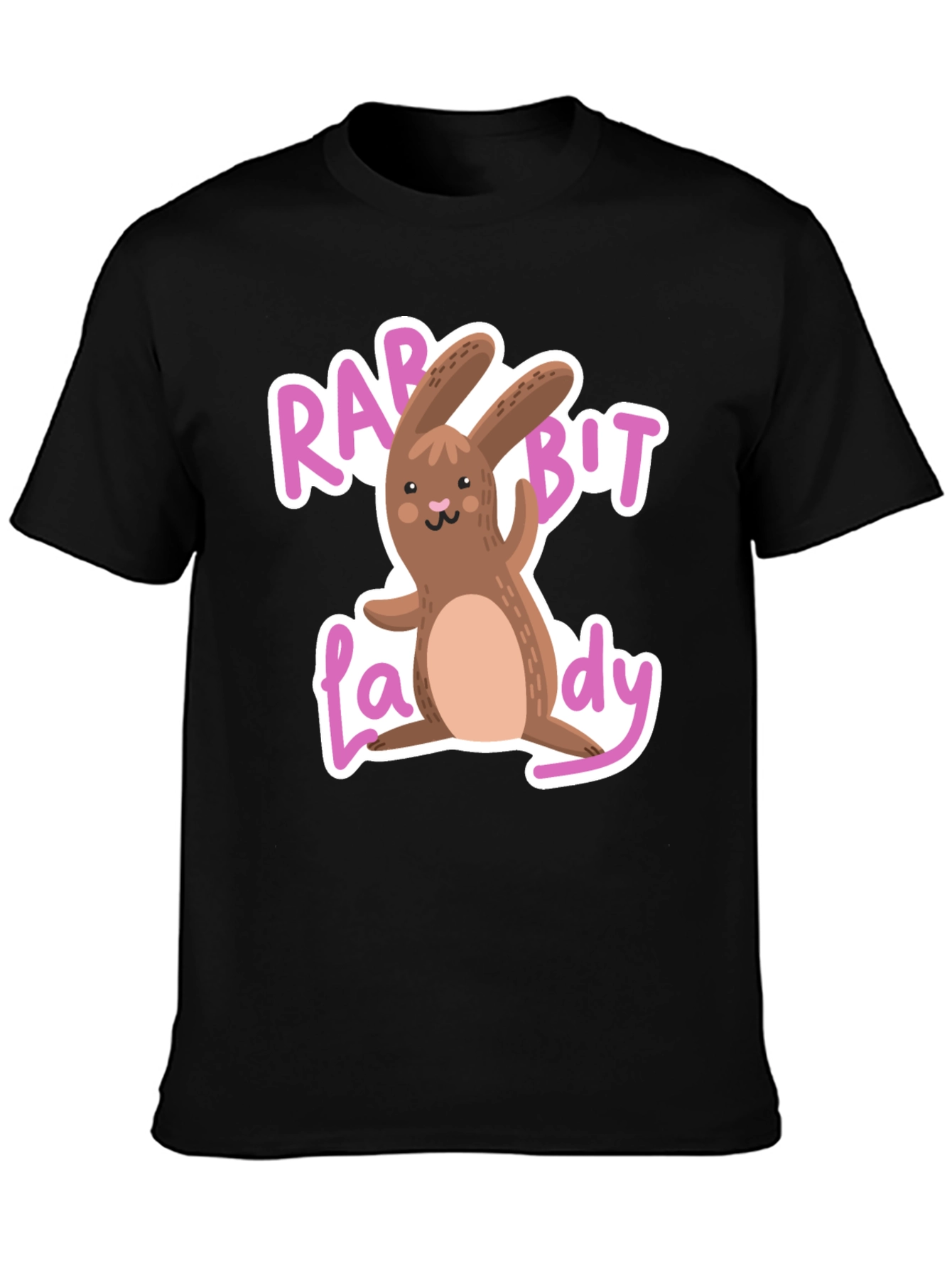 Rabbit Lady Graphic Tee - Cute Easter T-Shirt