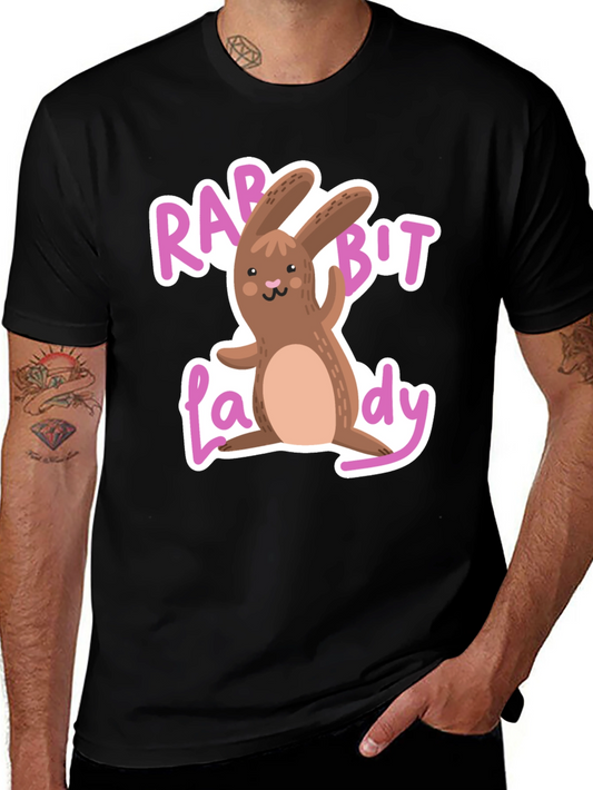 Rabbit Lady Graphic Tee - Cute Easter T-Shirt