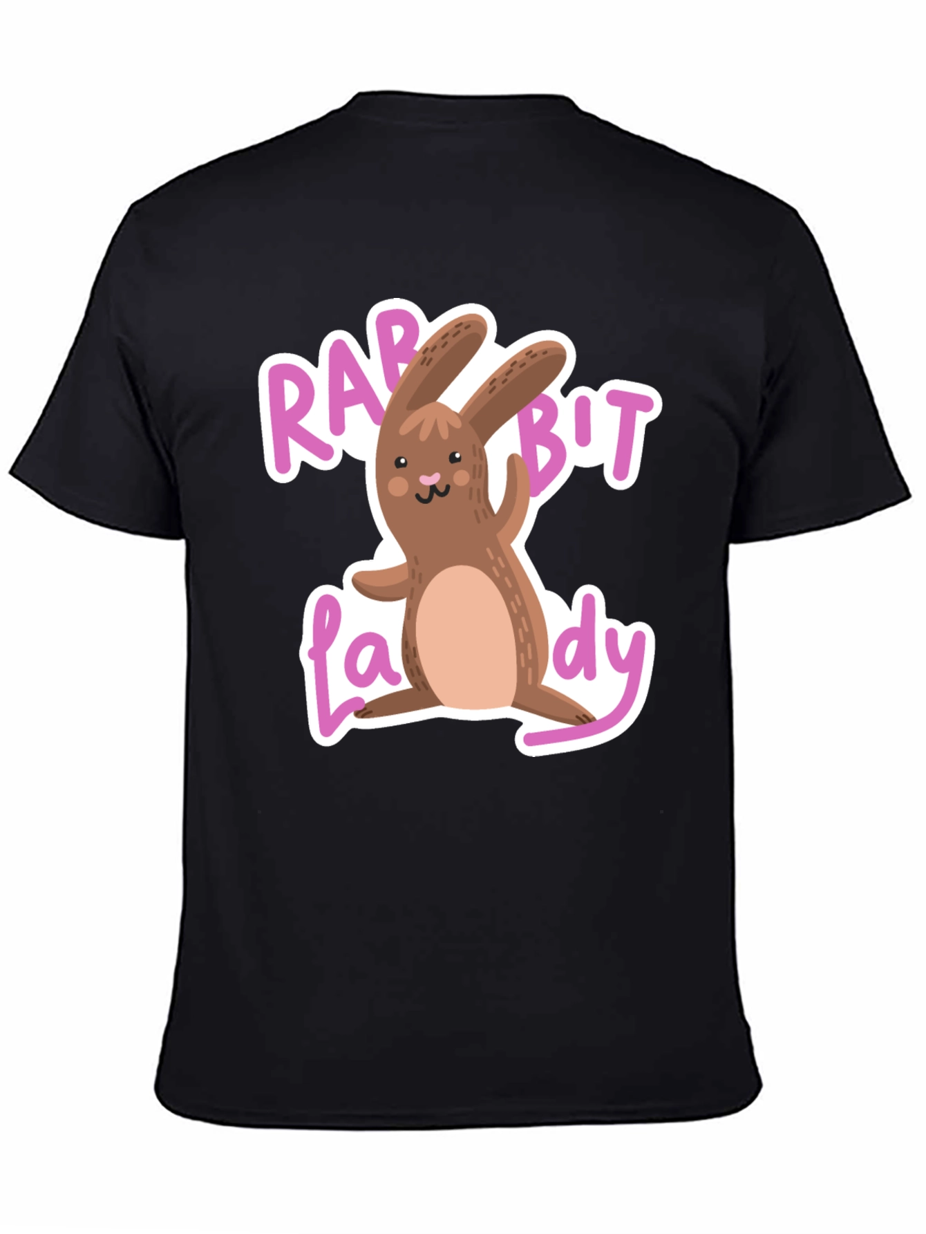 Rabbit Lady Graphic Tee - Cute Easter T-Shirt