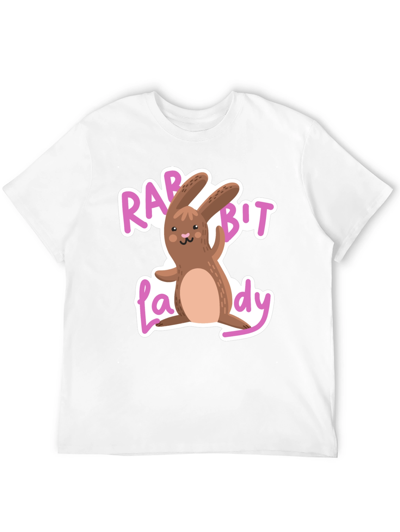 Rabbit Lady Graphic Tee - Cute Easter T-Shirt