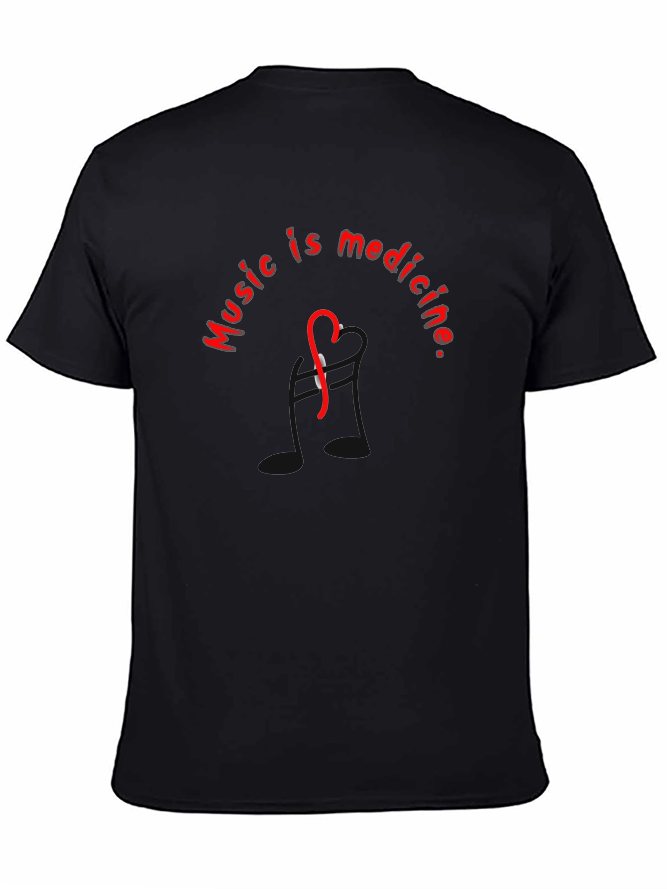 Music is Medicine Graphic T-Shirt - Black