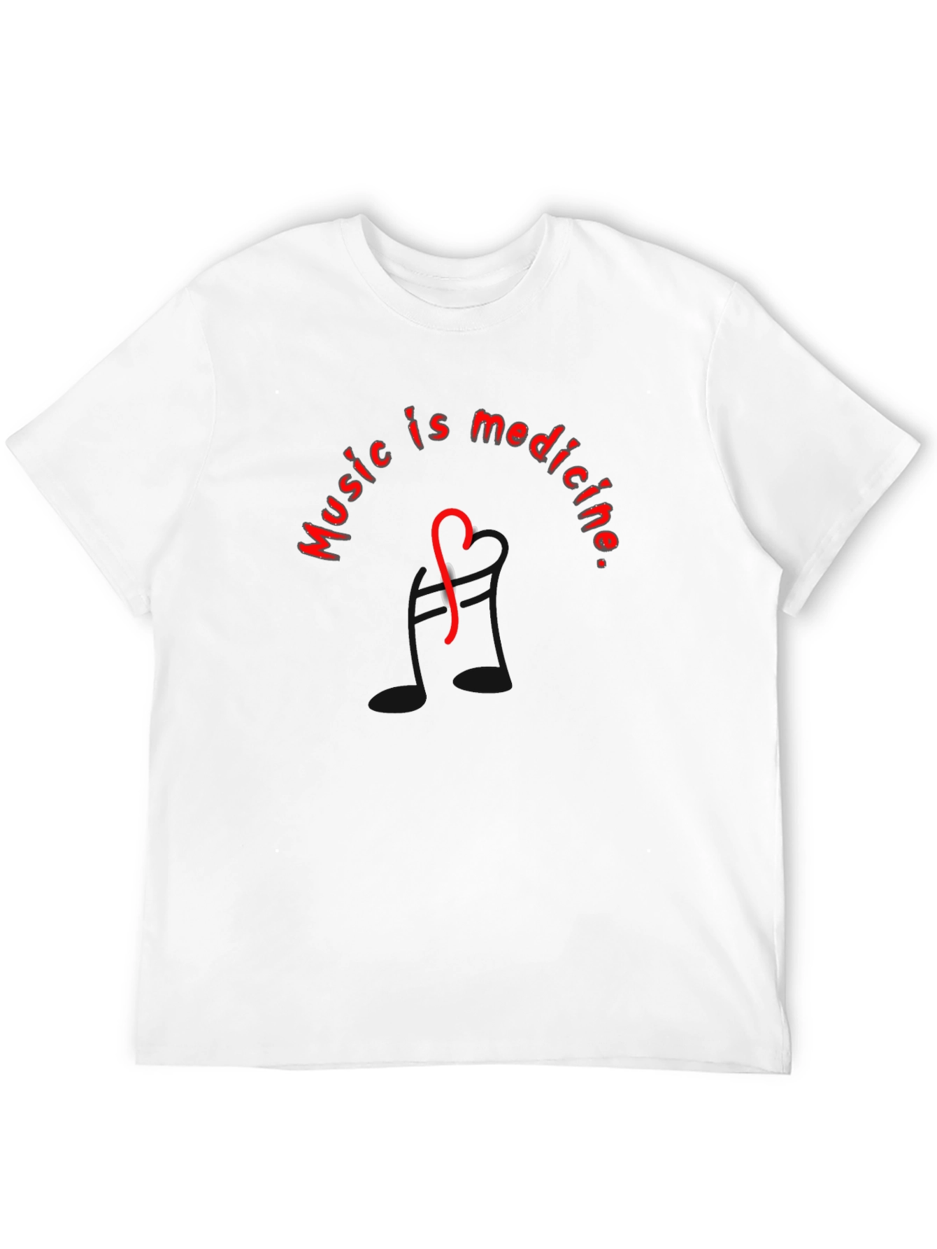 Music is Medicine Graphic T-Shirt - Black