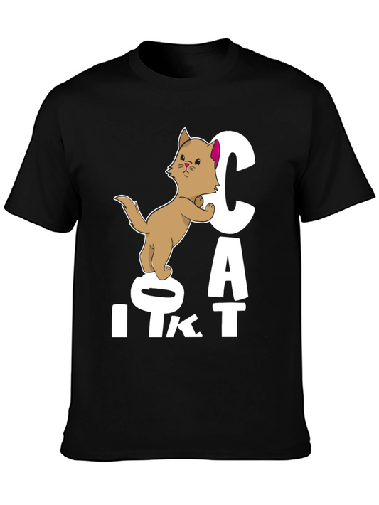 Cute Cat Cartoon Graphic T-Shirt