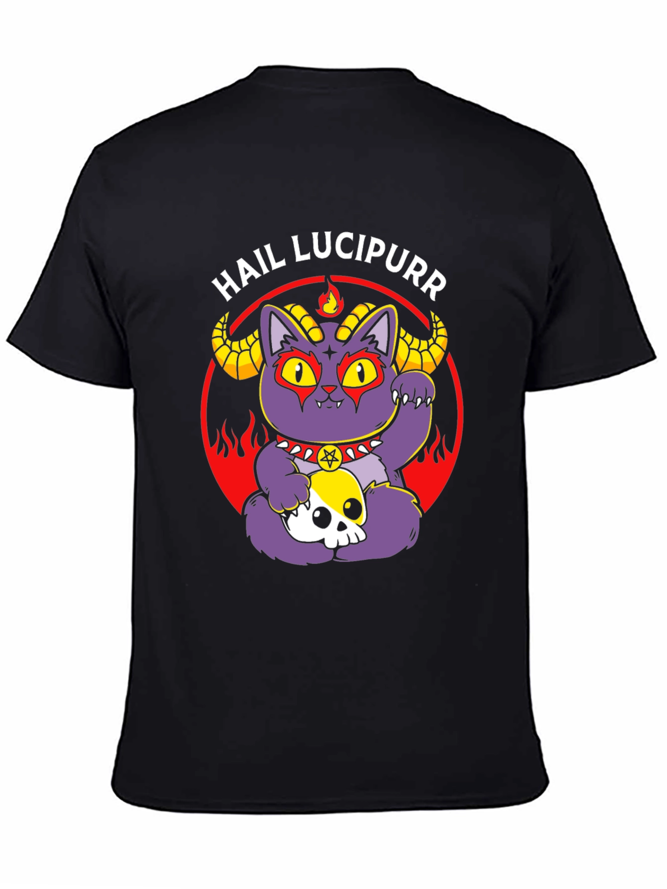 Hail Lucipurr Cat T-Shirt Goth Style