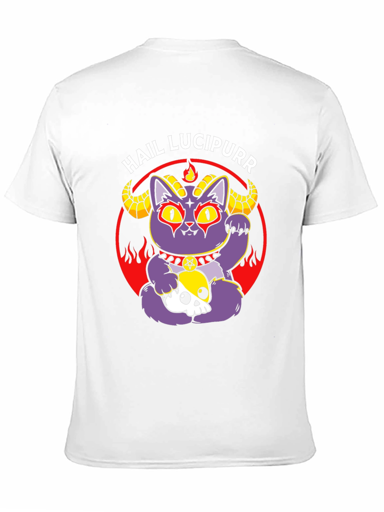 Hail Lucipurr Cat T-Shirt Goth Style