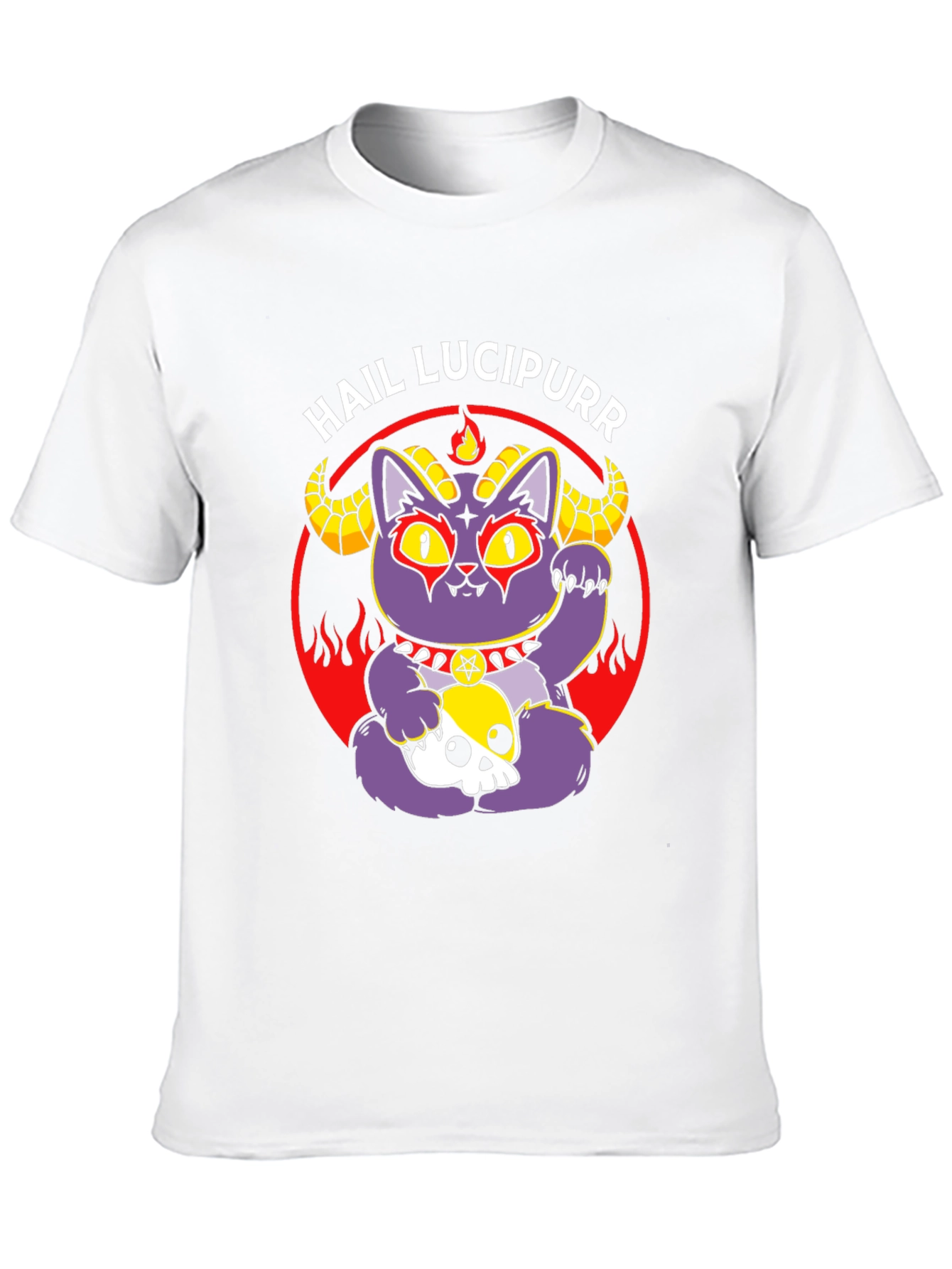 Hail Lucipurr Cat T-Shirt Goth Style