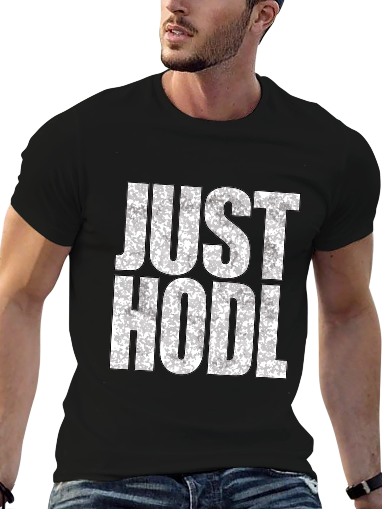 Just Hodl Black Graphic Tee