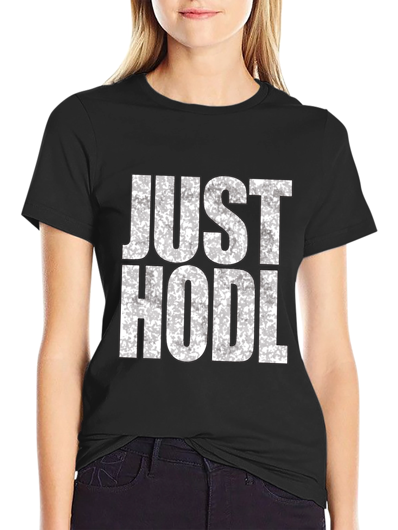 Just Hodl Black Graphic Tee