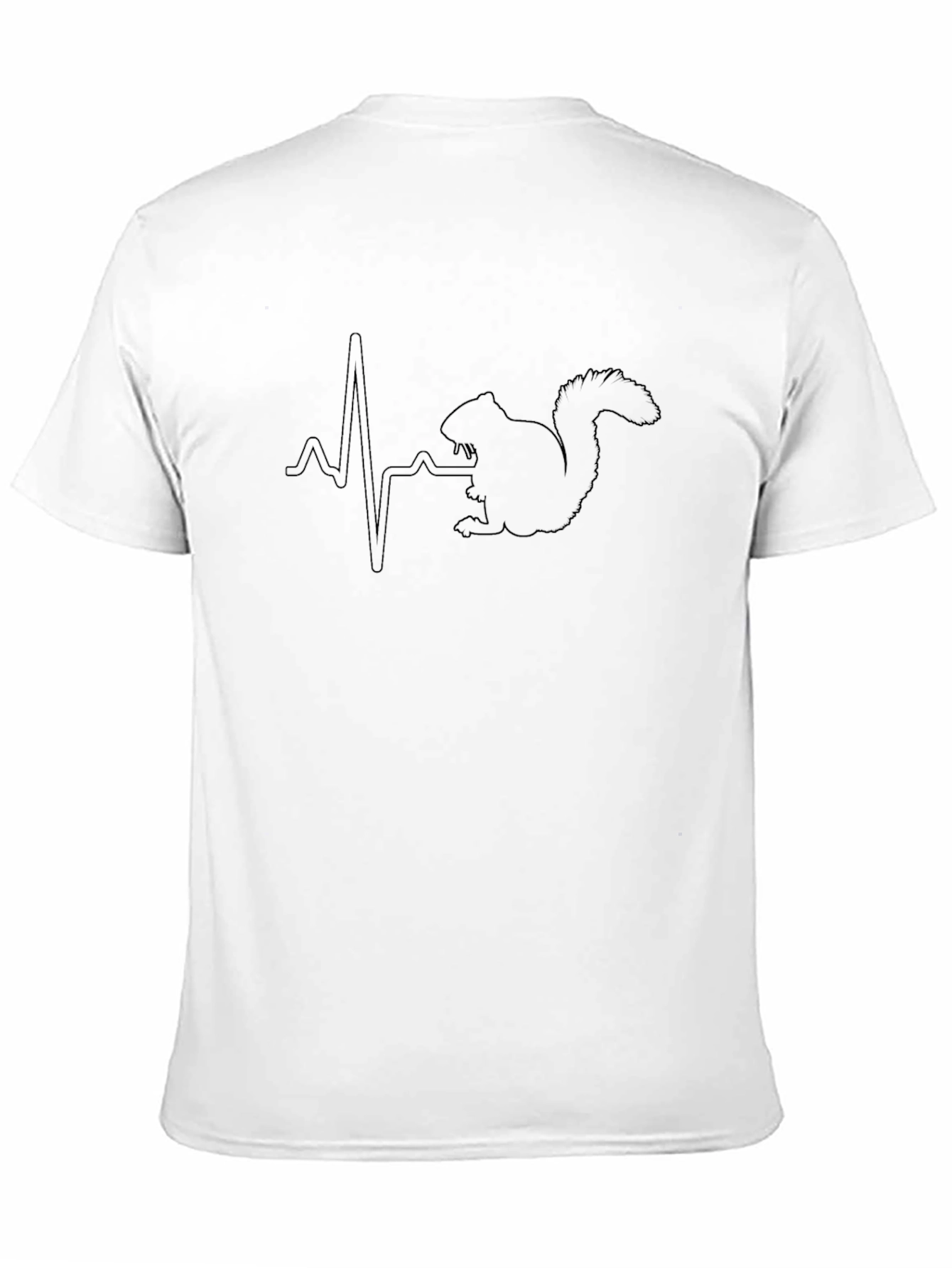 Squirrel Heartbeat Graphic Tee - Black T-Shirt