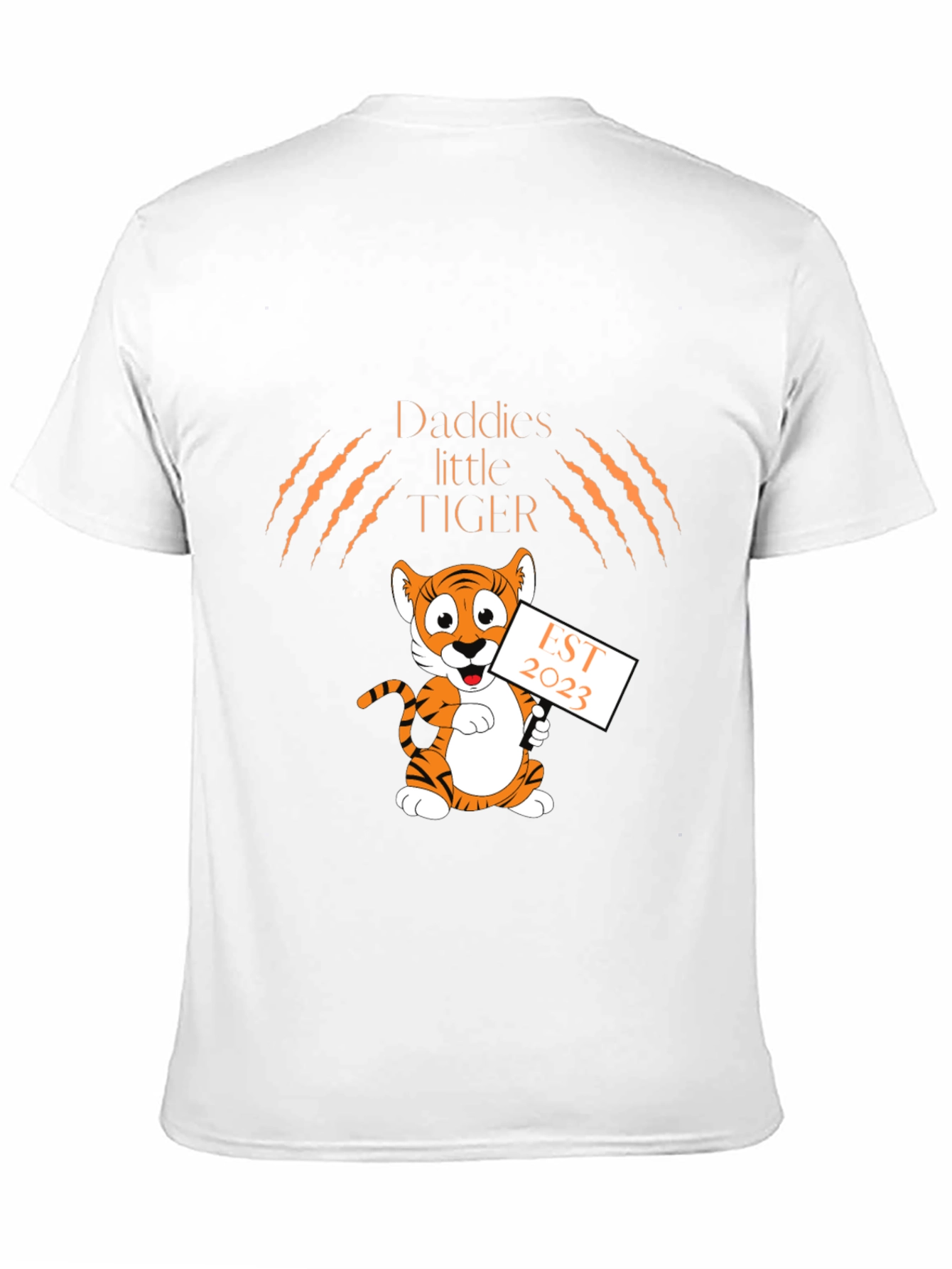 Daddys Little Tiger EST 2023 Black T-Shirt