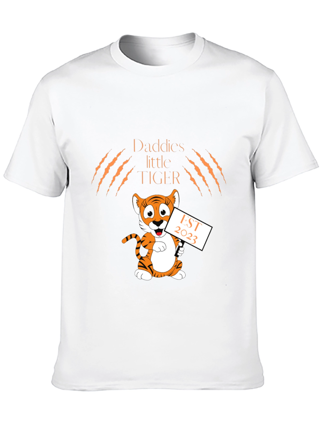 Daddys Little Tiger EST 2023 Black T-Shirt