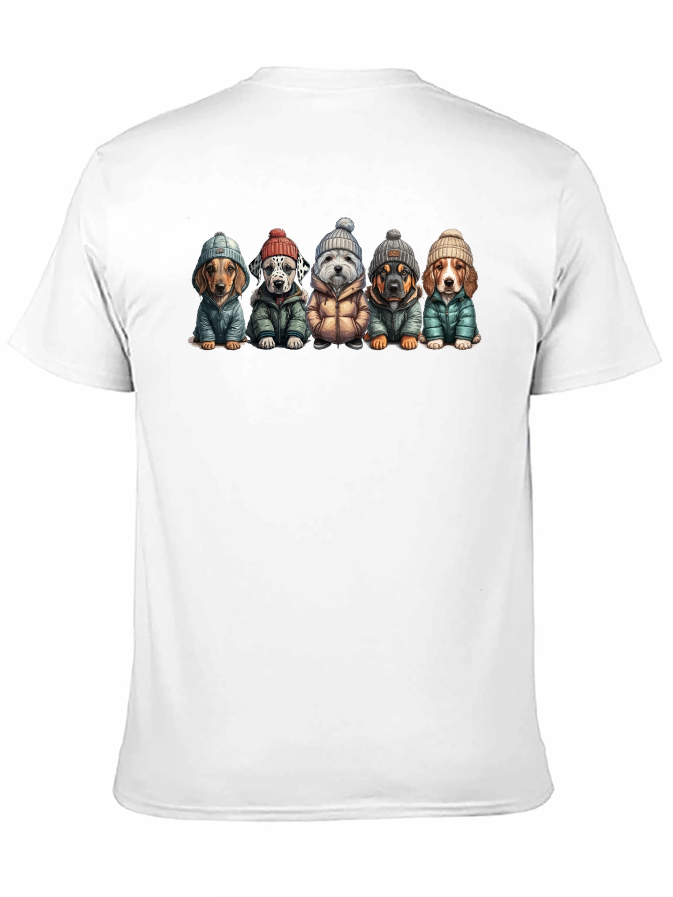 Dog Breed Winter Apparel Black T-Shirt