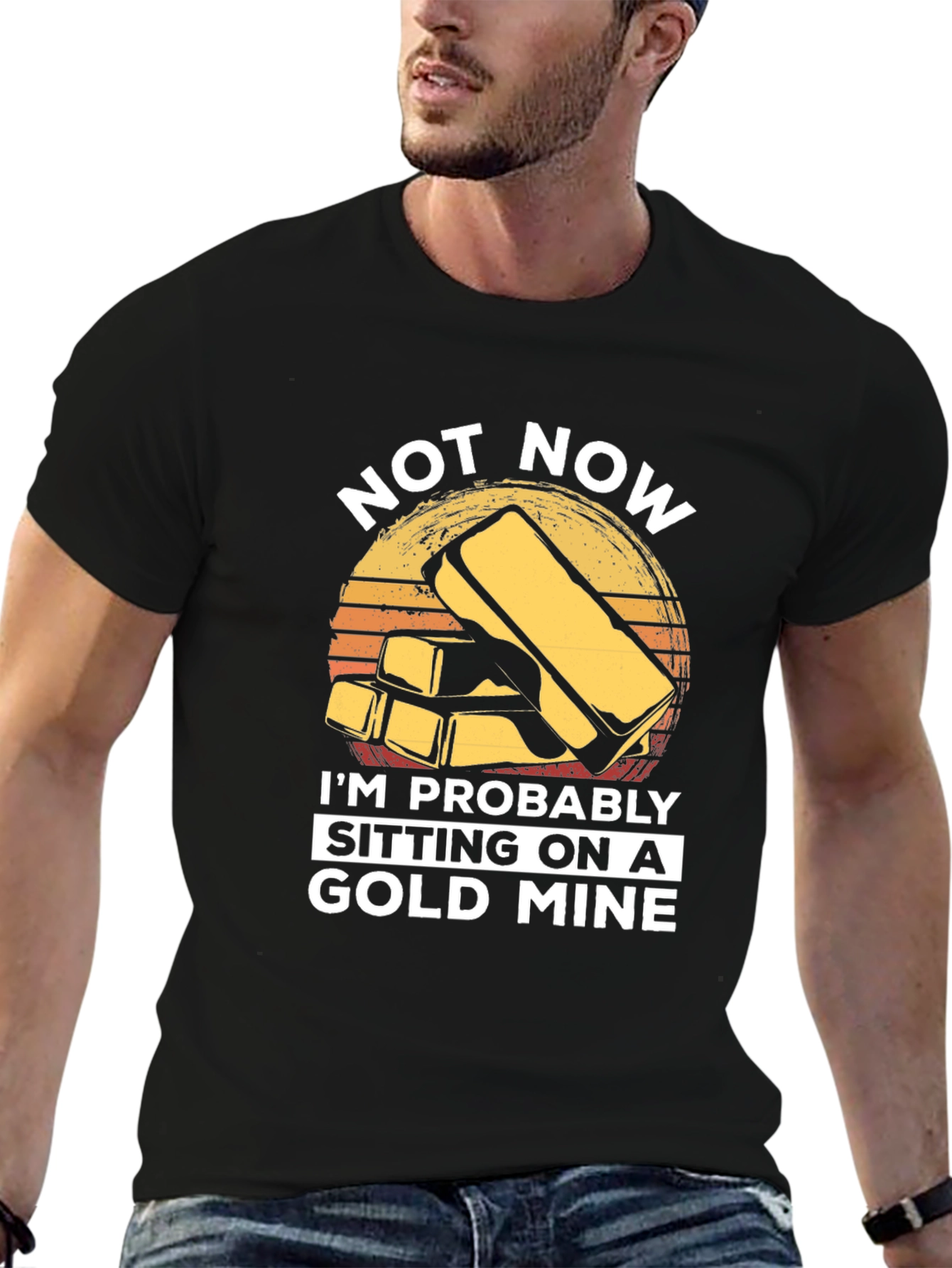 Gold Mine Graphic T-Shirt - Funny Humor Tee