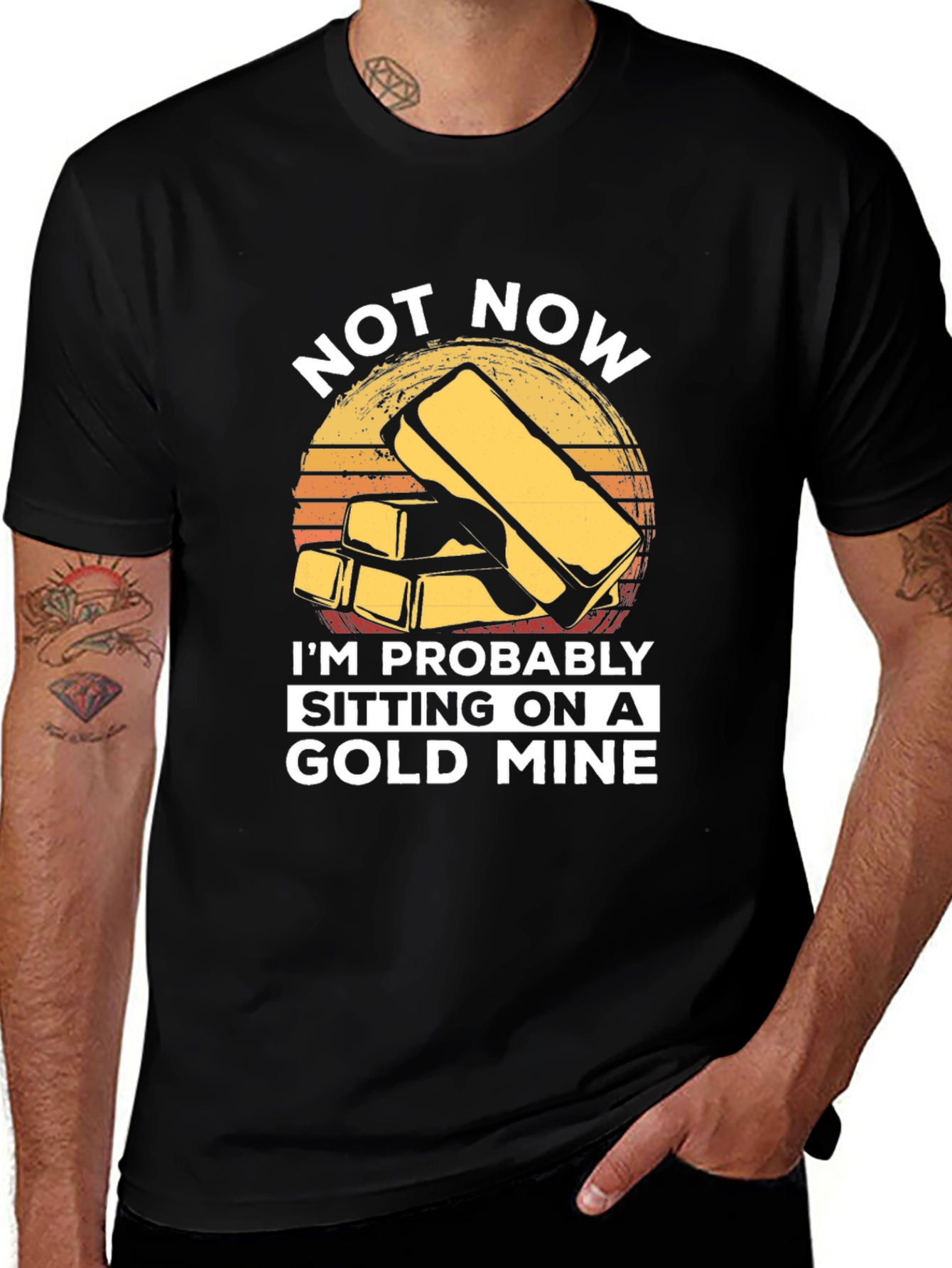 Gold Mine Graphic T-Shirt - Funny Humor Tee