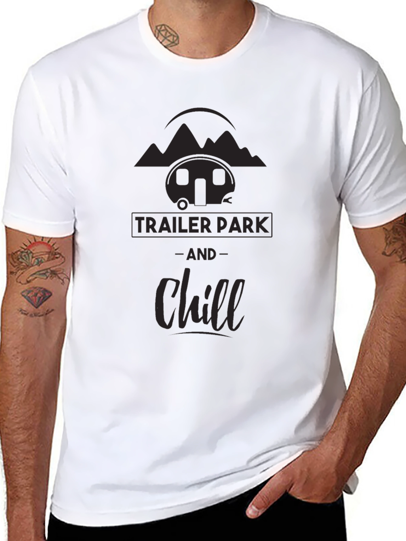 Trailer Park & Chill Graphic Tee - Black