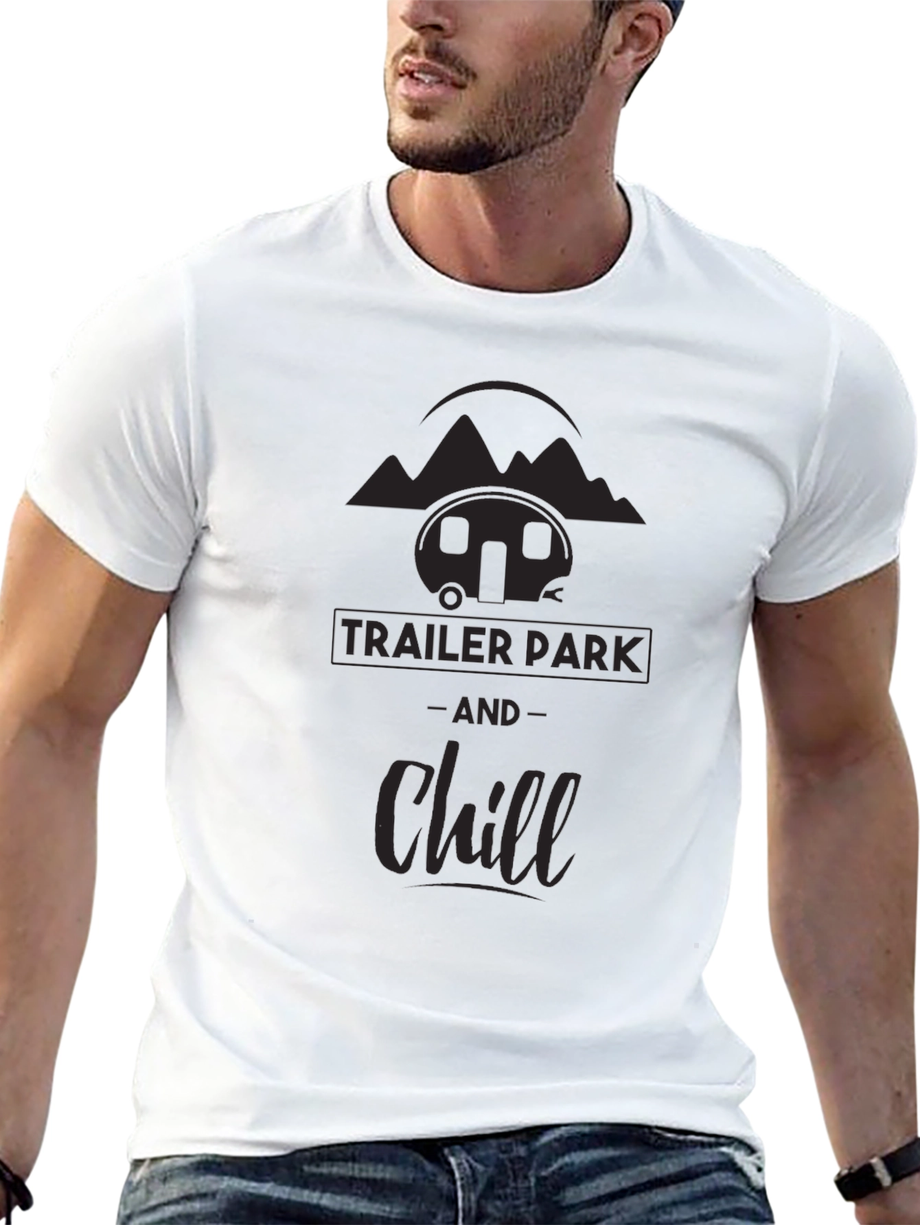 Trailer Park & Chill Graphic Tee - Black