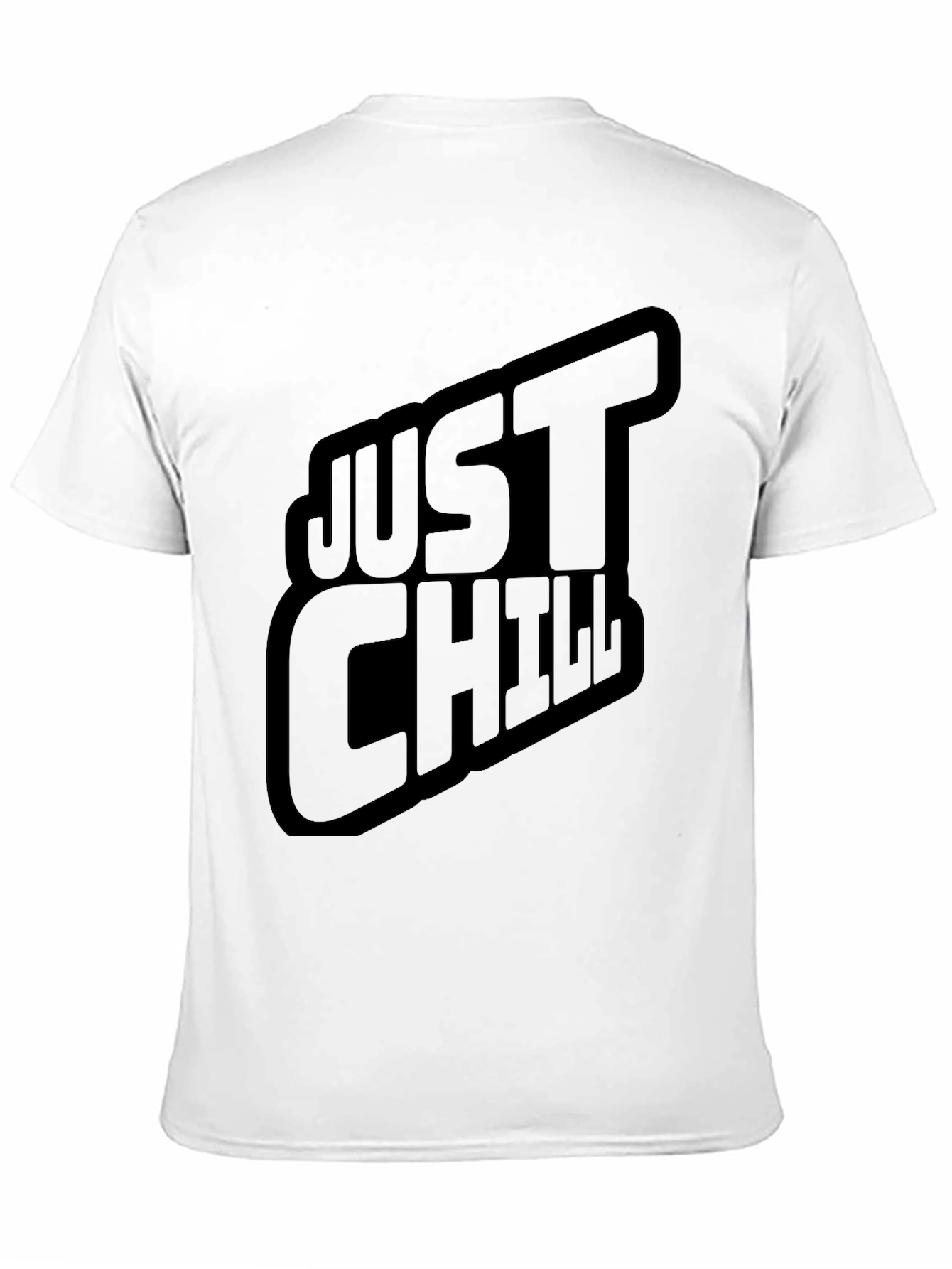 Just Chill Black T-Shirt for Men