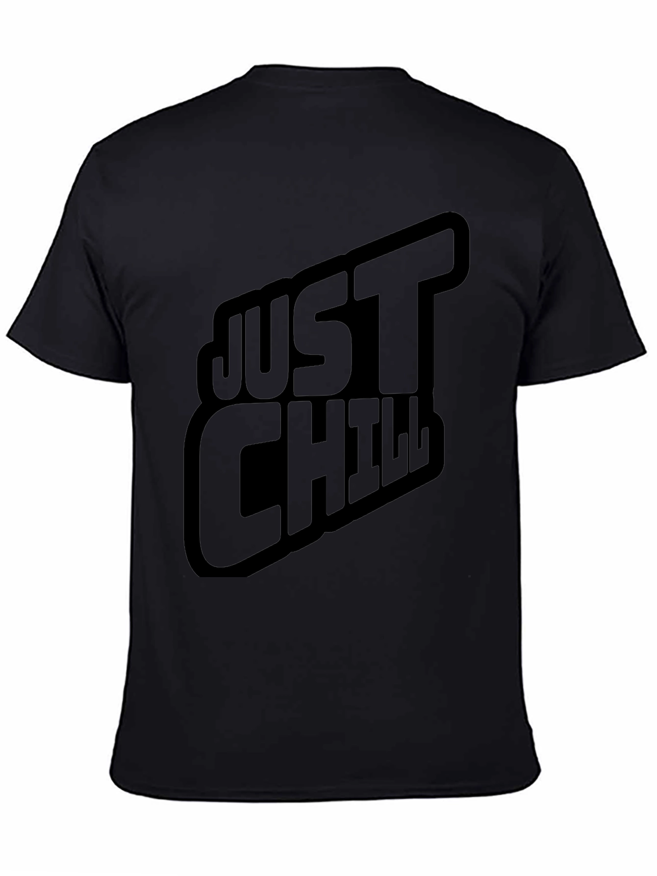 Just Chill Black T-Shirt for Men