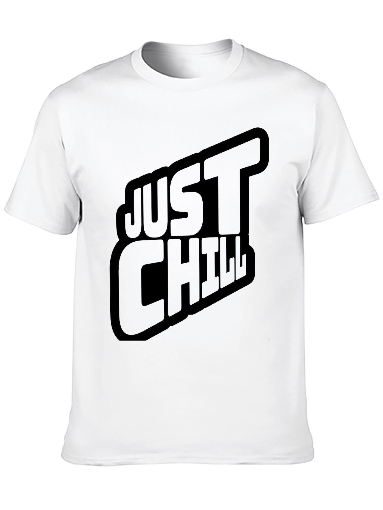 Just Chill Black T-Shirt for Men