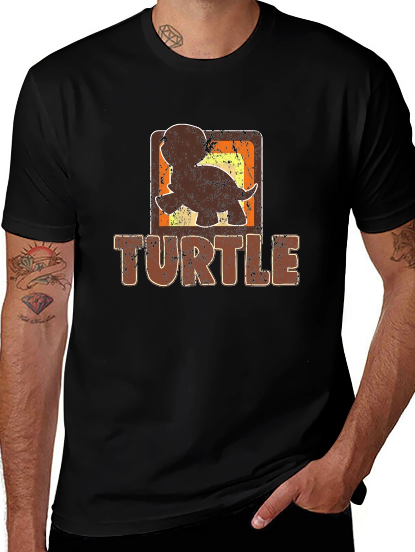 Retro Turtle Graphic Tee - Unique Design
