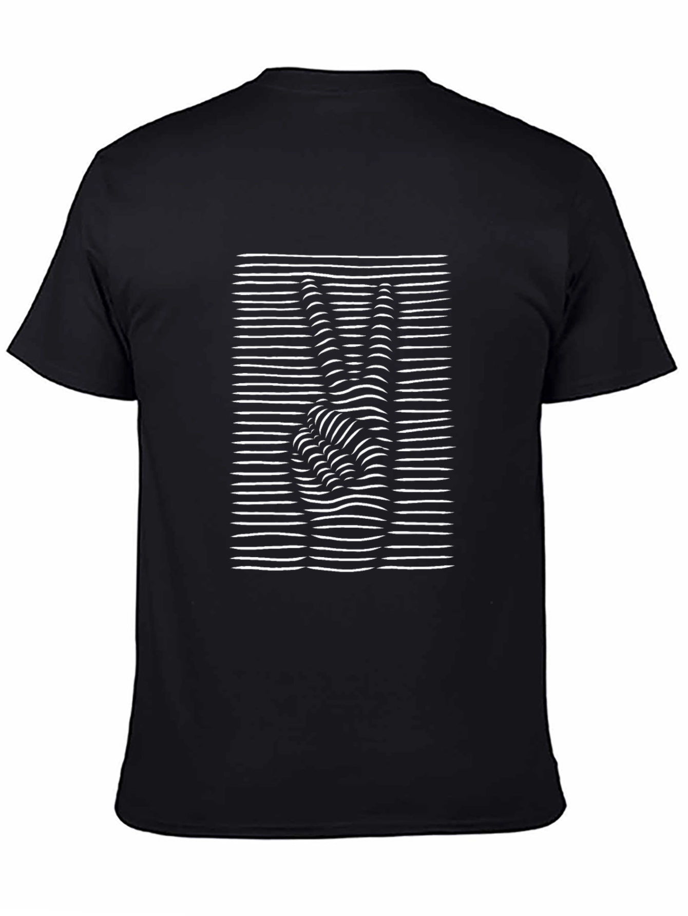 Peace Sign Illusion Graphic Tee - Black