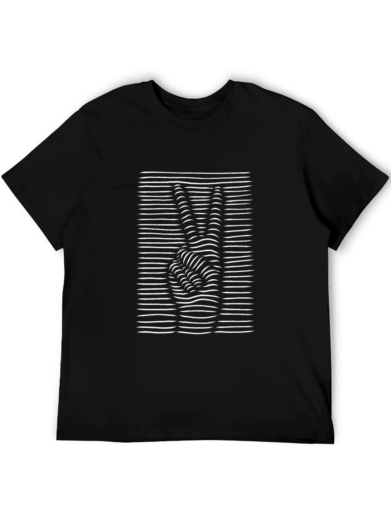 Peace Sign Illusion Graphic Tee - Black