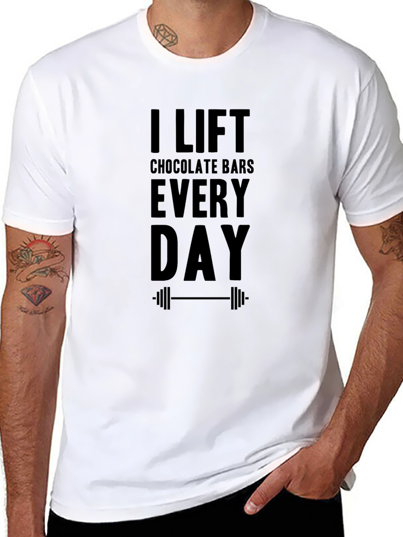 I Lift Chocolate Bars Every Day Graphic Tee