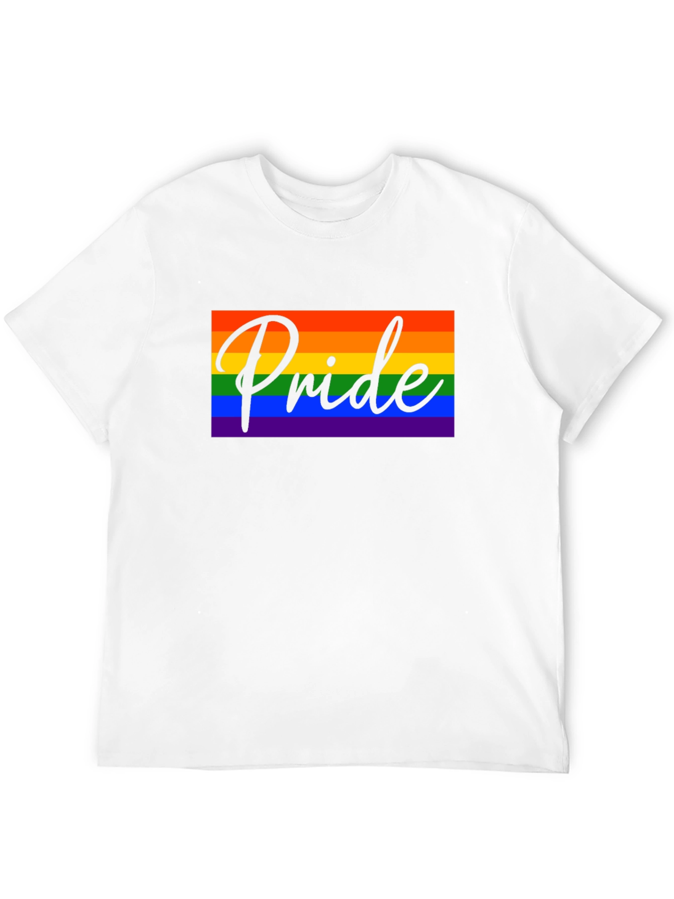 Pride Rainbow Graphic Tee - Black
