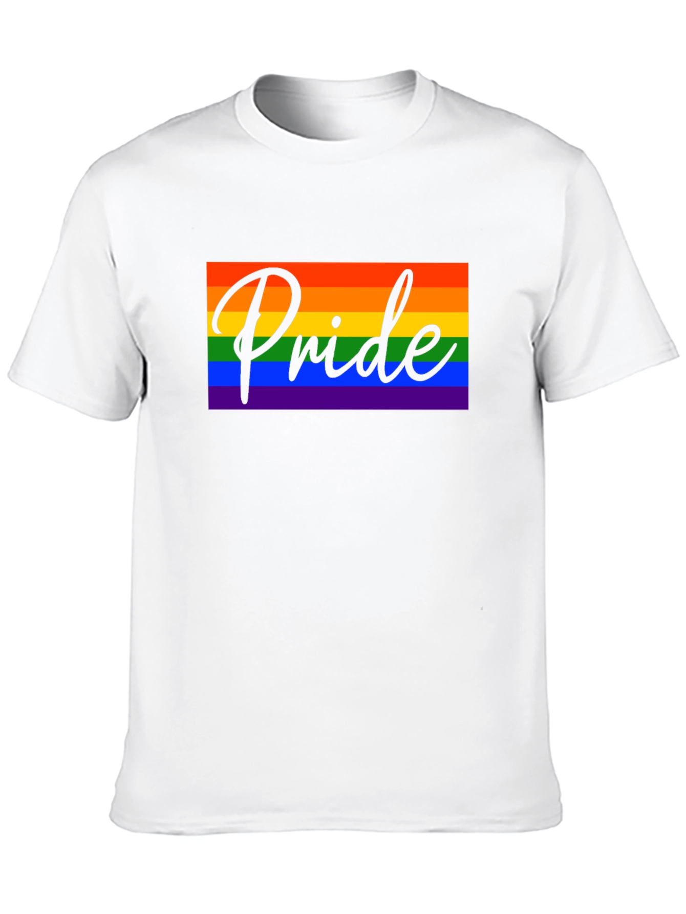 Pride Rainbow Graphic Tee - Black
