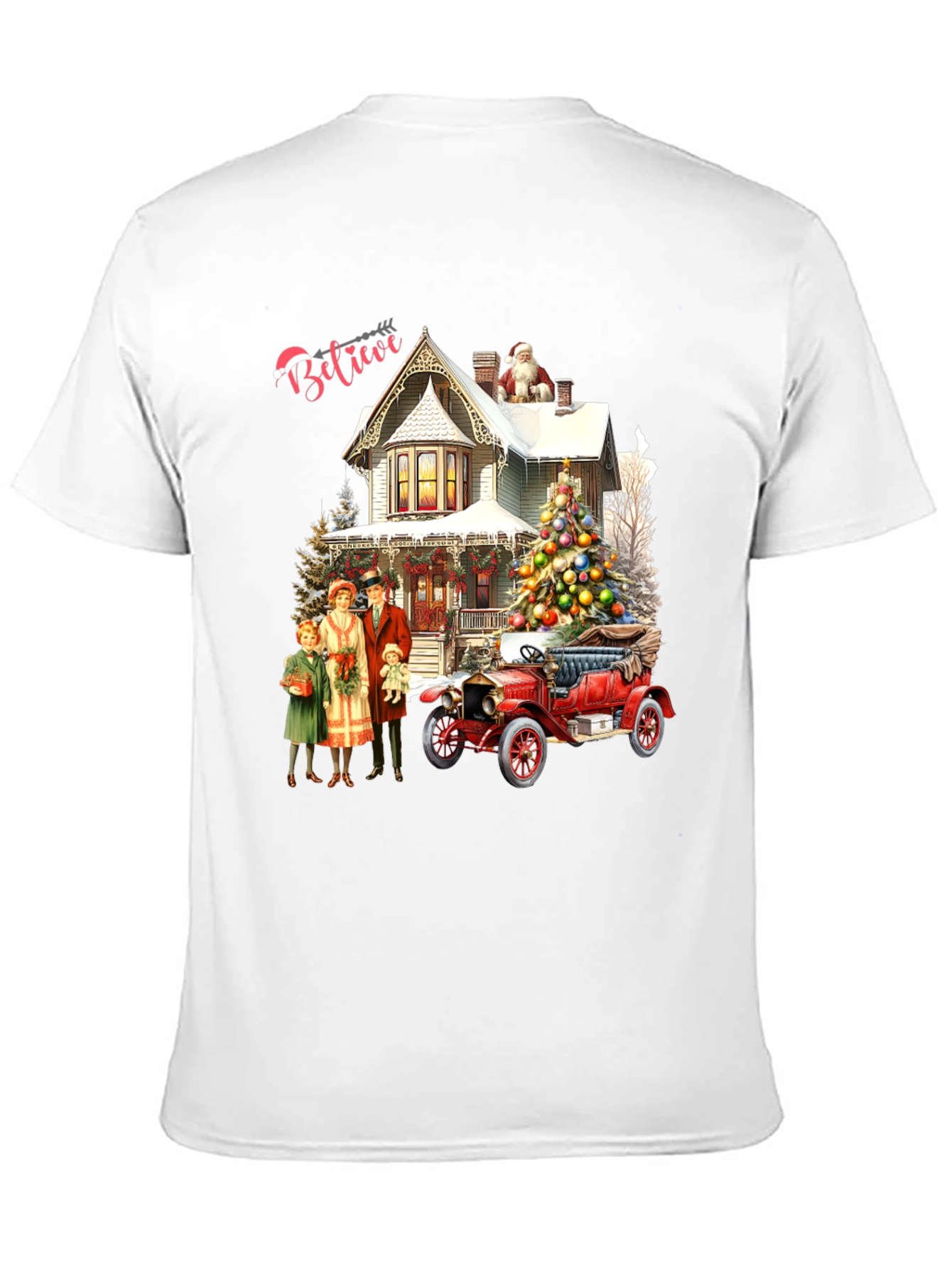 Believe Christmas Family & Car T-Shirt