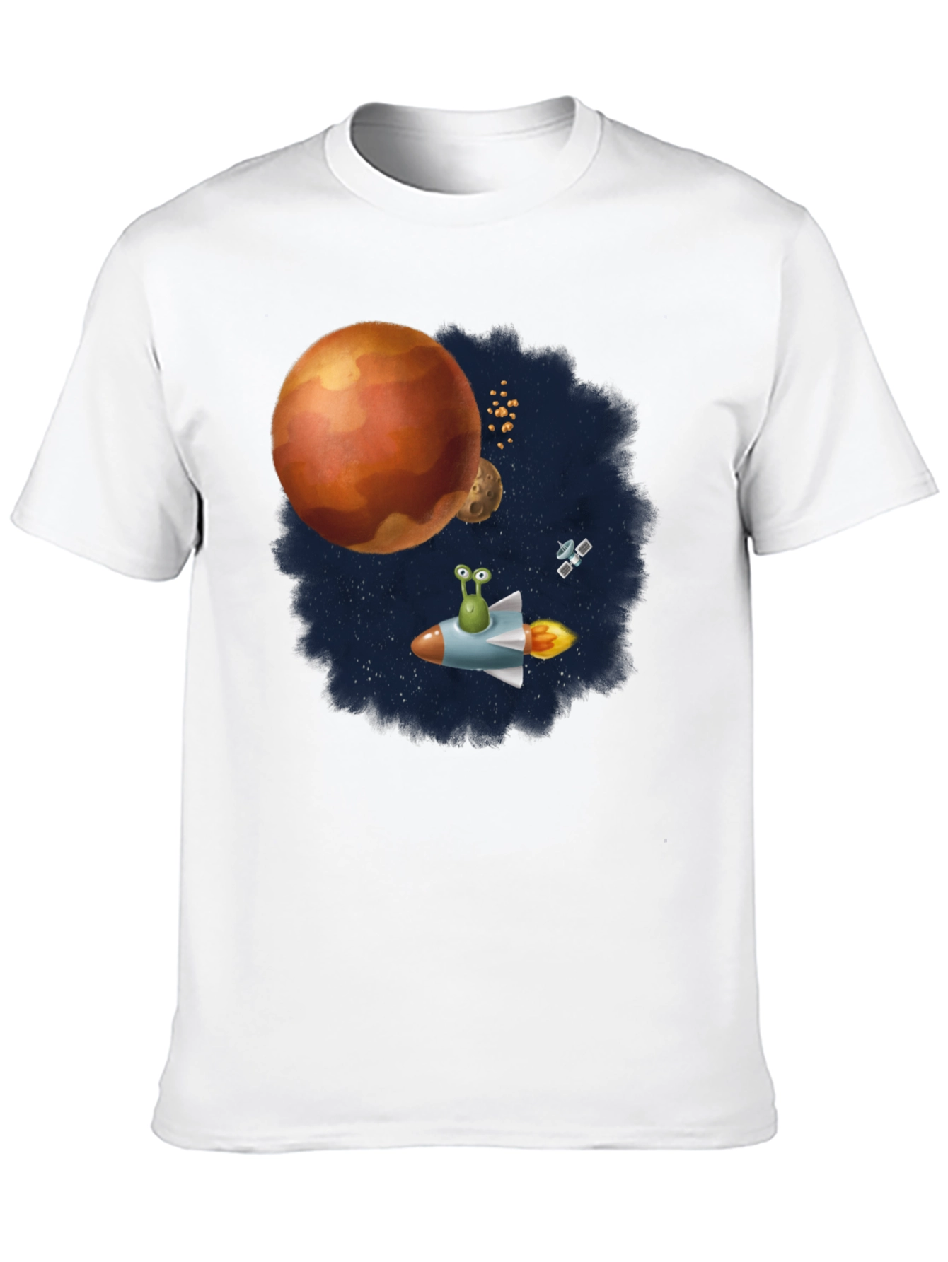 Space Alien Rocket Ride Graphic T-Shirt